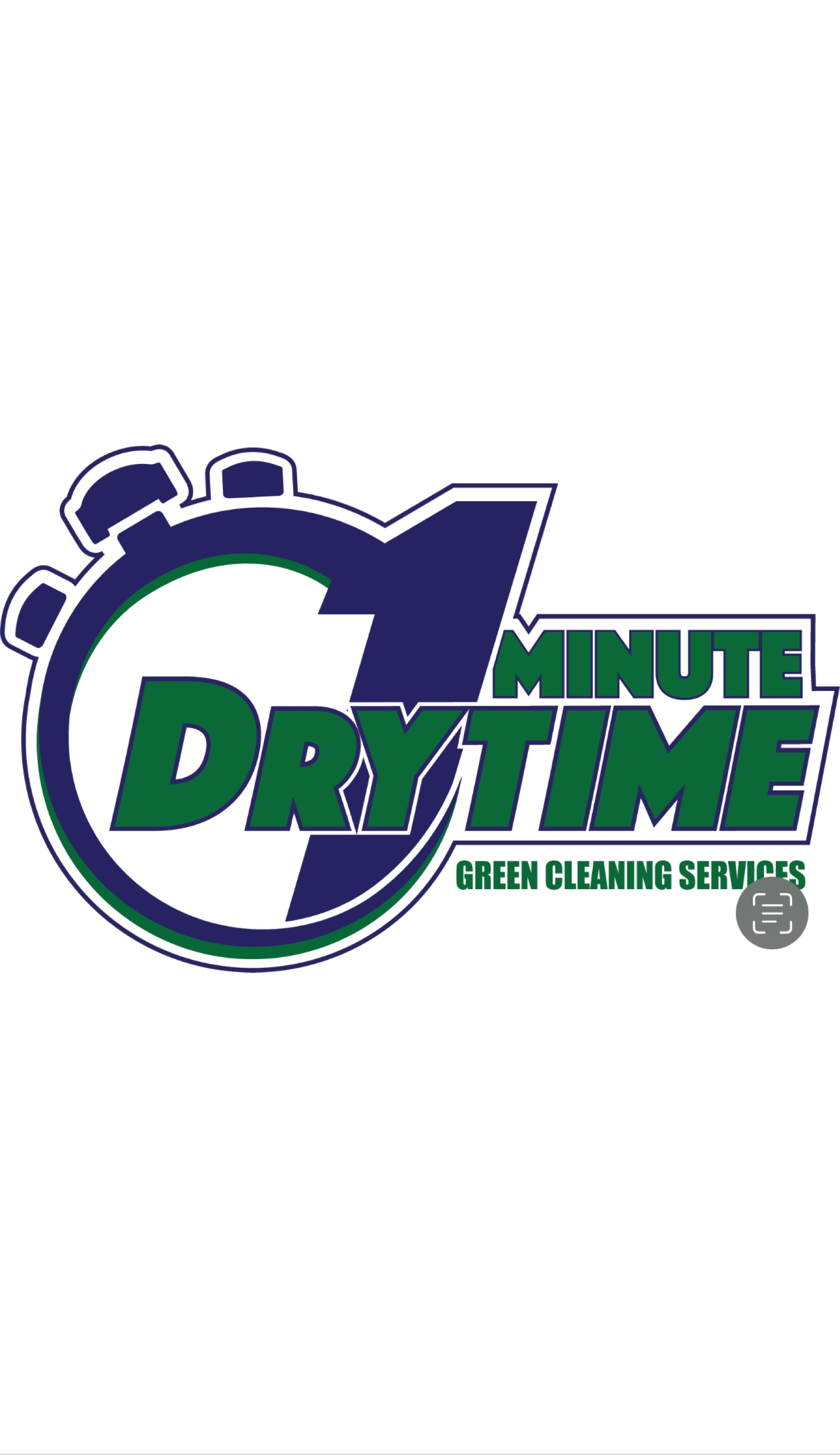 One Minute Dry Time Green Carpet Cleaning, Inc. Logo