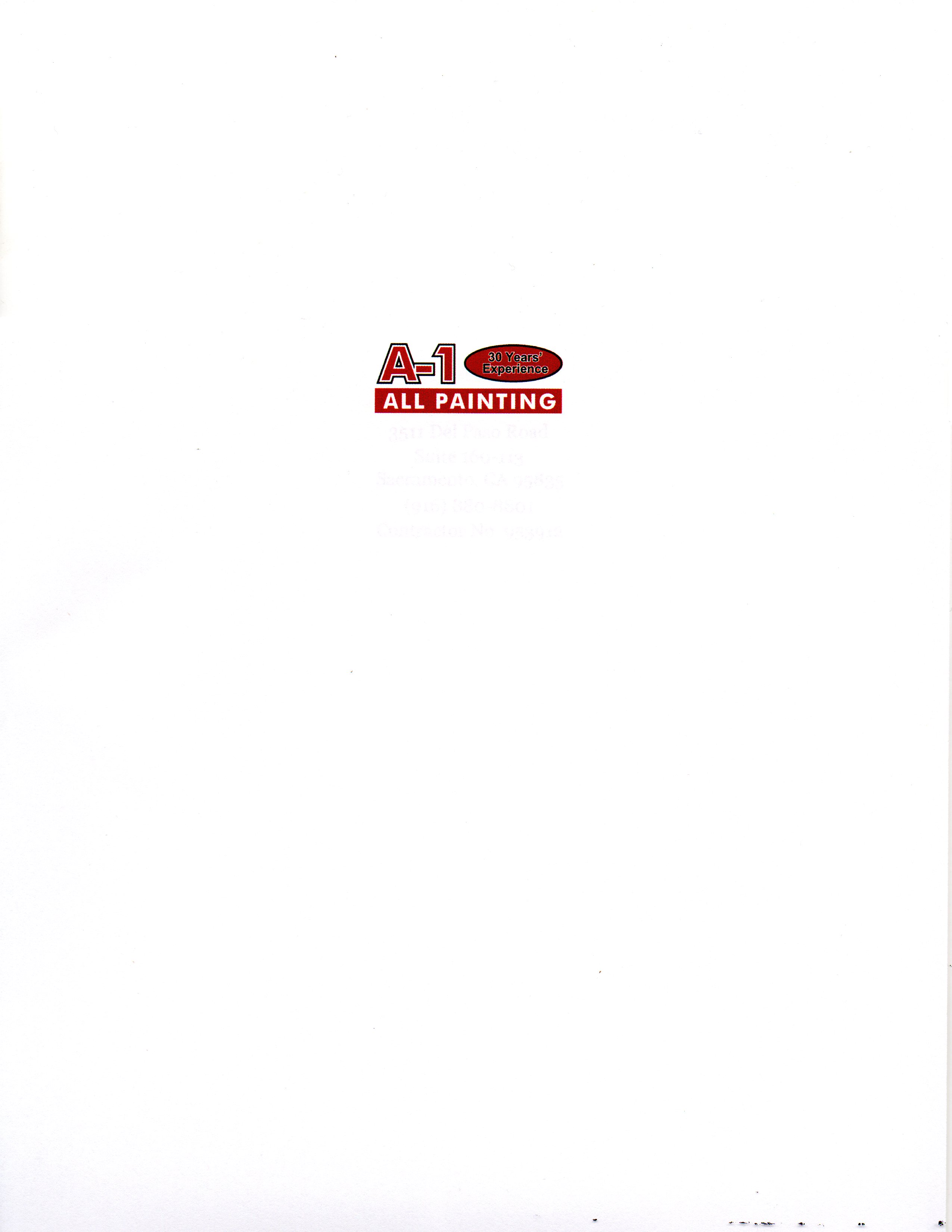 A-1 All Painting Logo