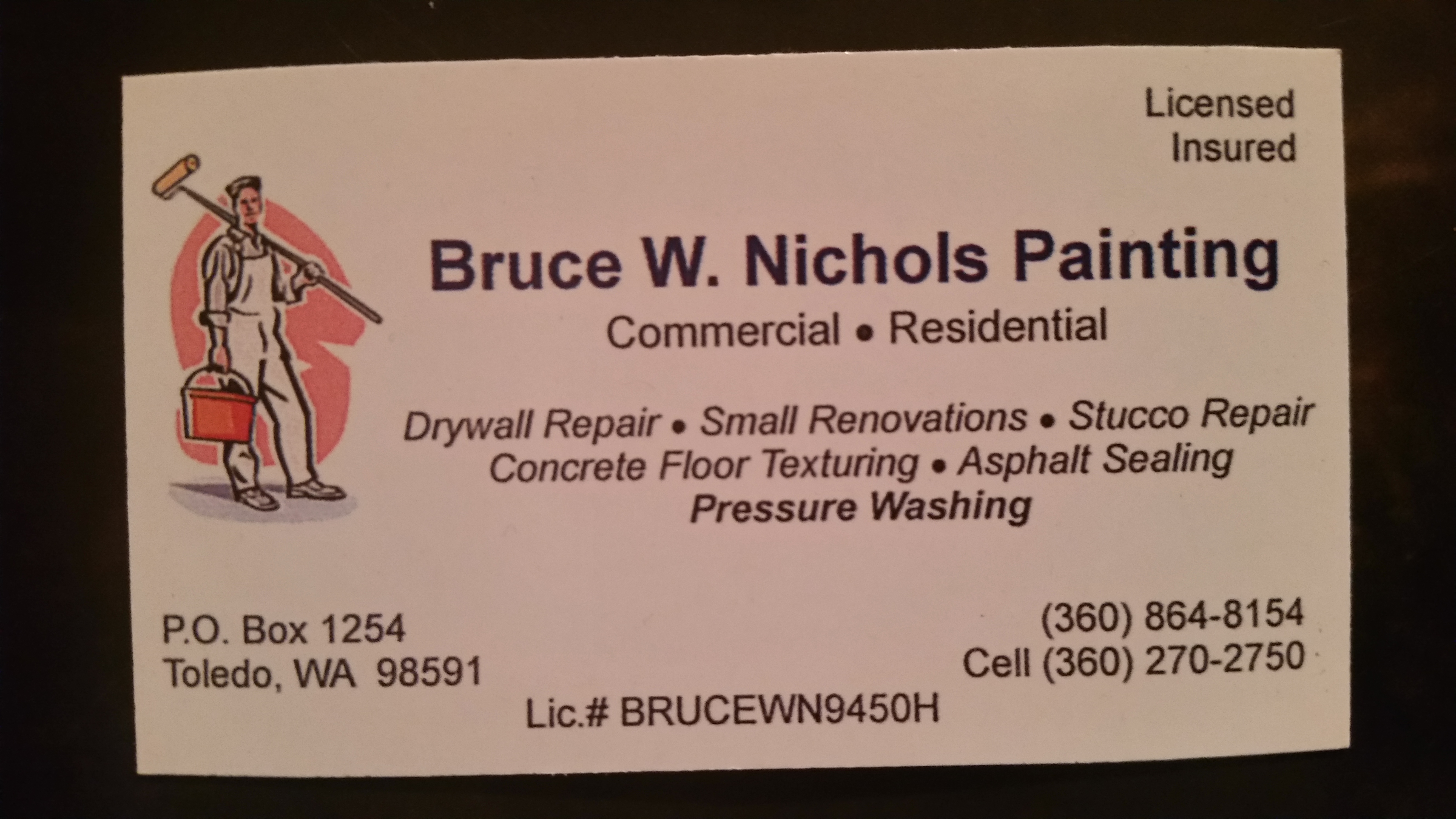 Bruce W Nichols Painting Logo