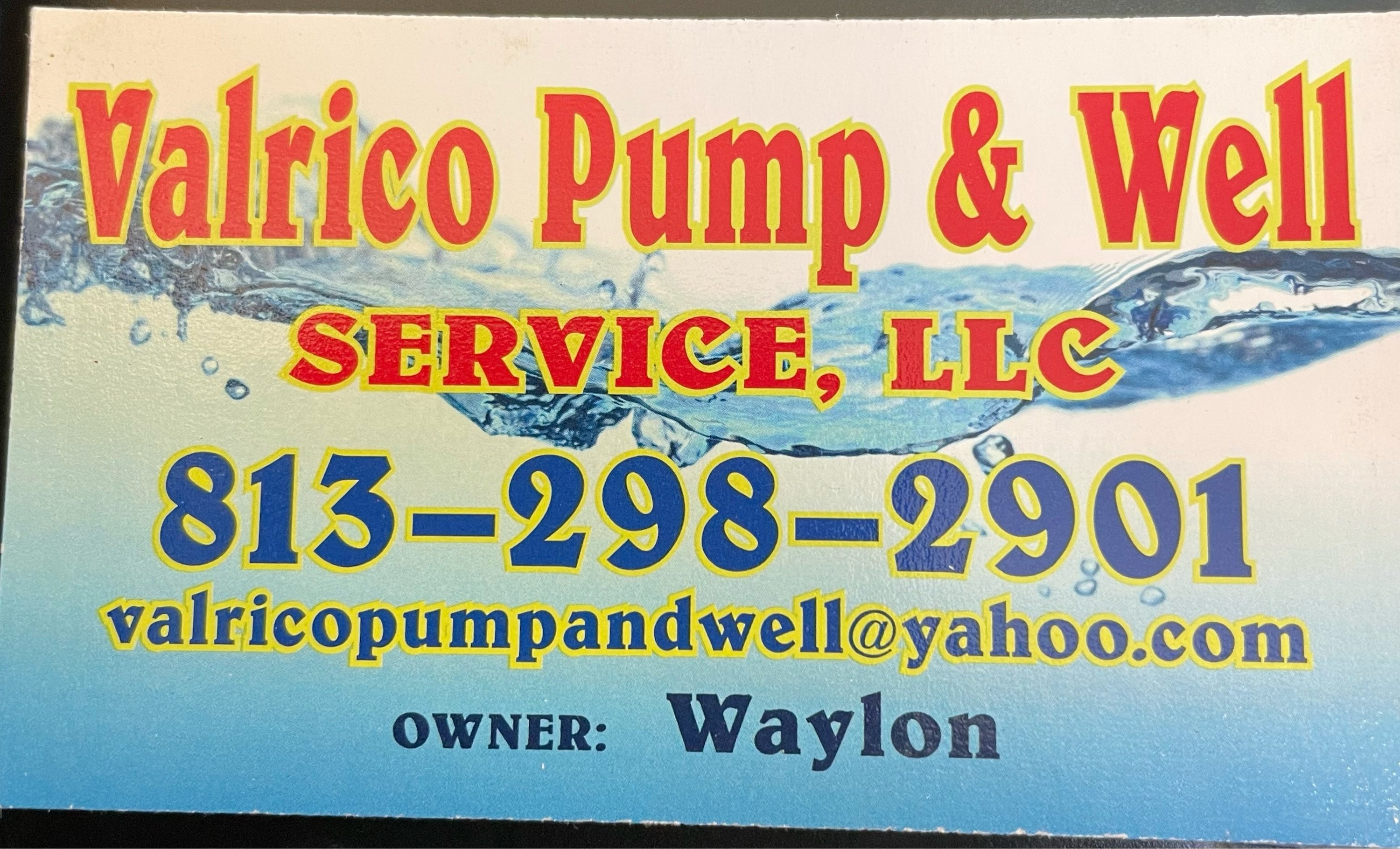 Valrico Pump & Well Service LLC Logo