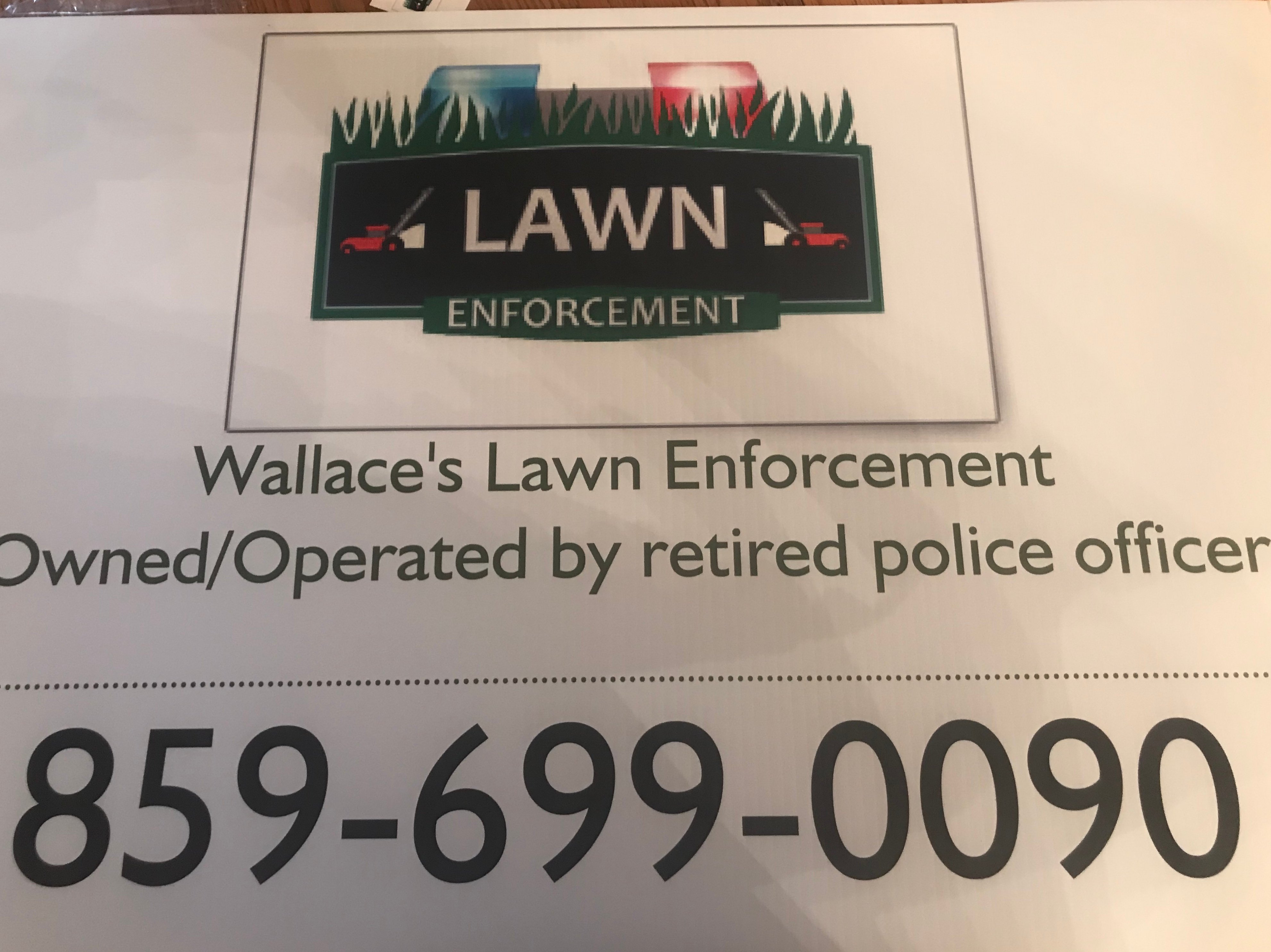 Wallace's Lawn Enforcement Logo