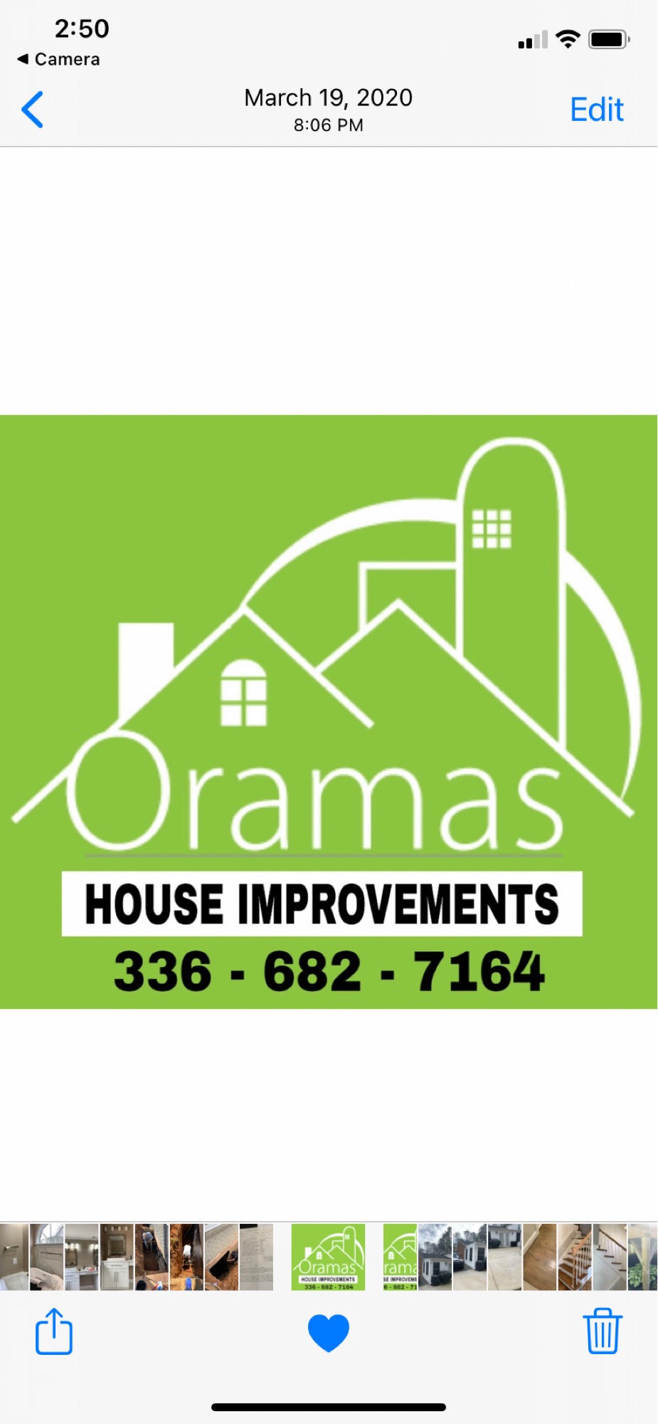 Oramas House Improvement Logo