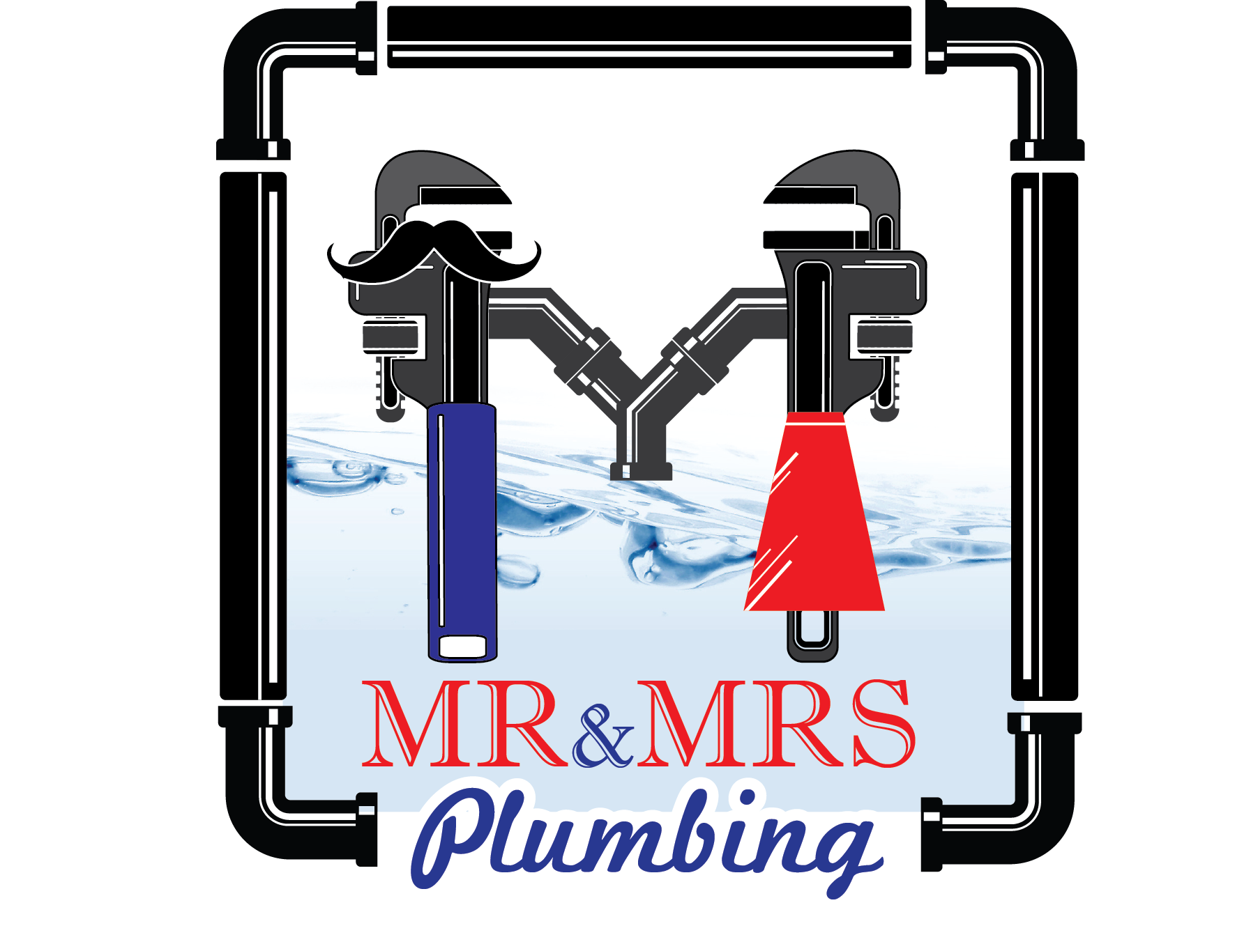 Mr. and Mrs. Plumbing Services, LLC Logo