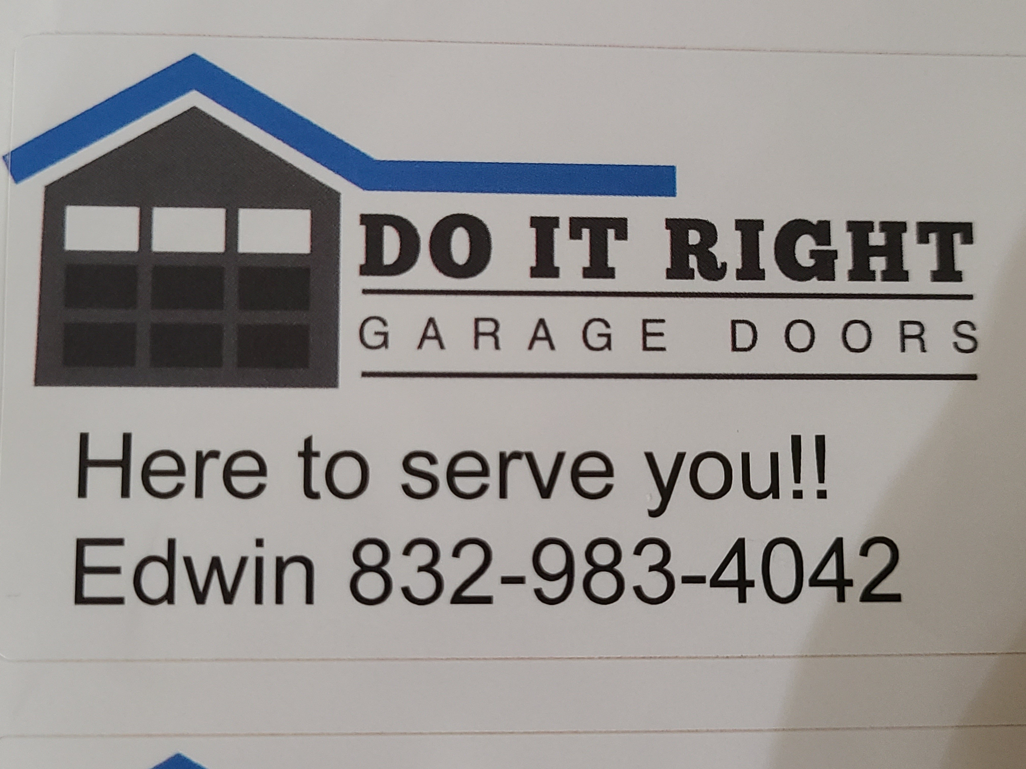 Do It Right Garage Door Logo