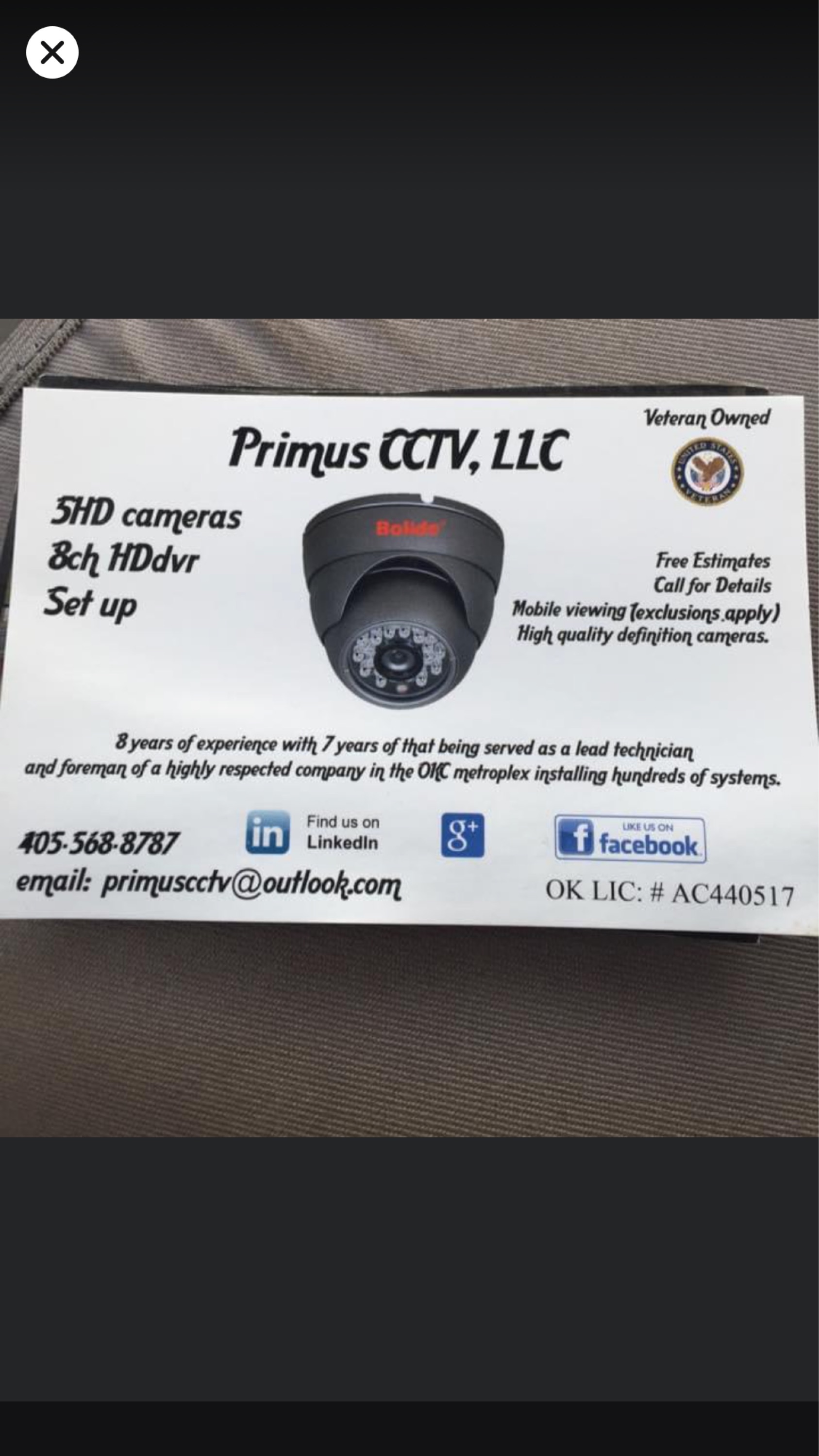 Primus CCTV, LLC Logo