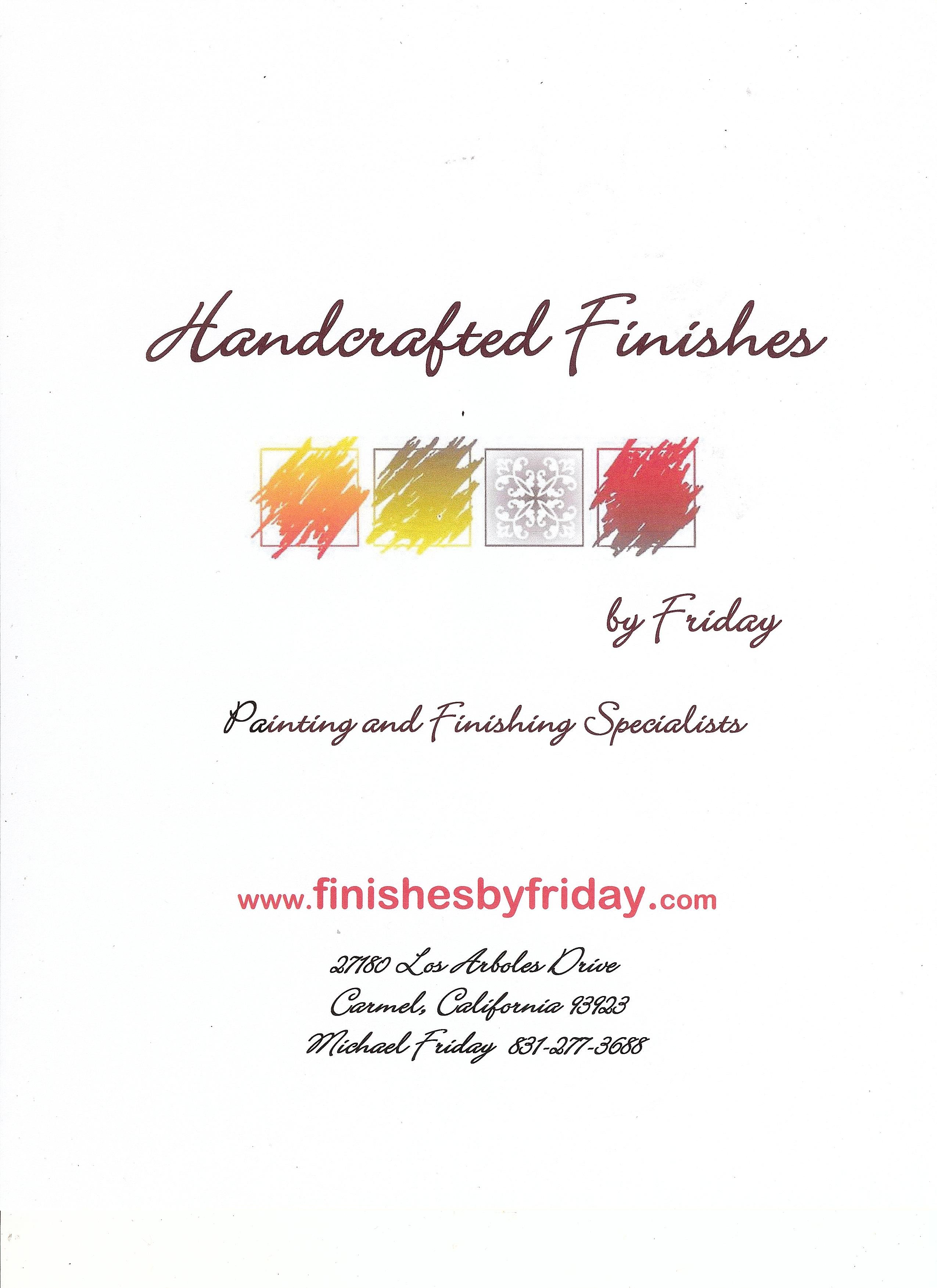 Handcrafted Finishes By Friday Logo