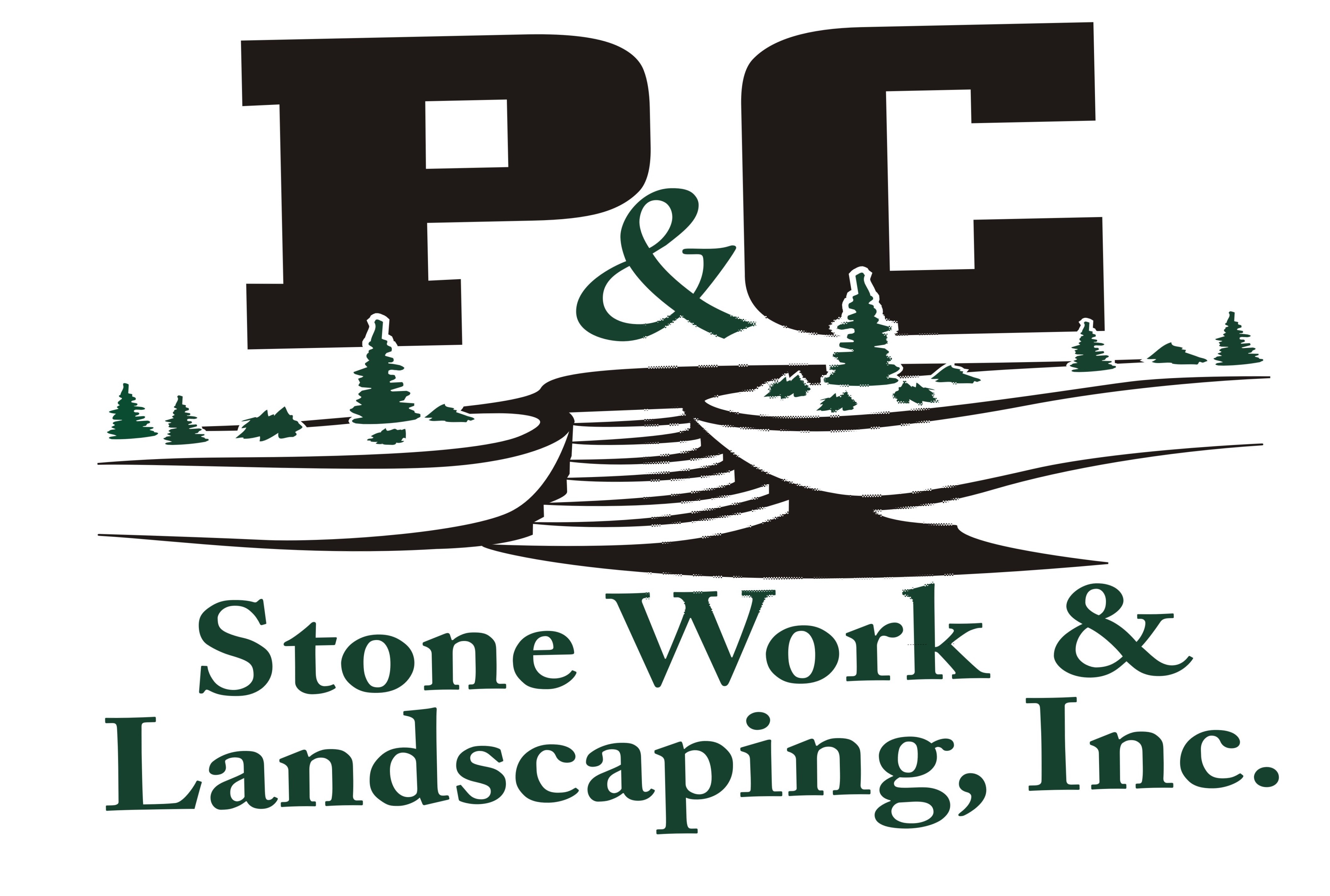 P&C Stone Work and Landscaping Logo