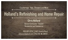Holland's Refinishing and Home Repair Logo