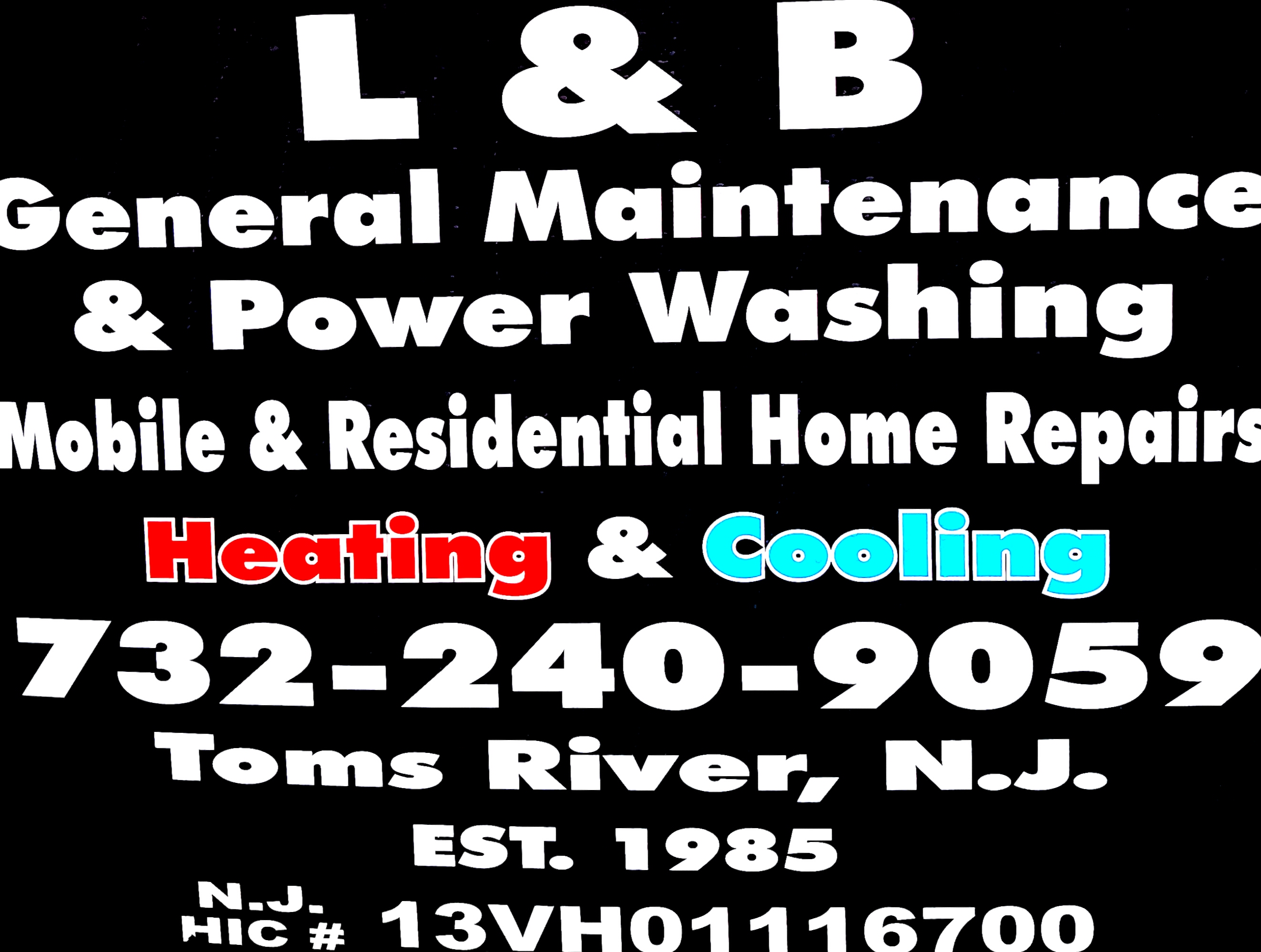 L&B General Maintenance and Power Washing Logo