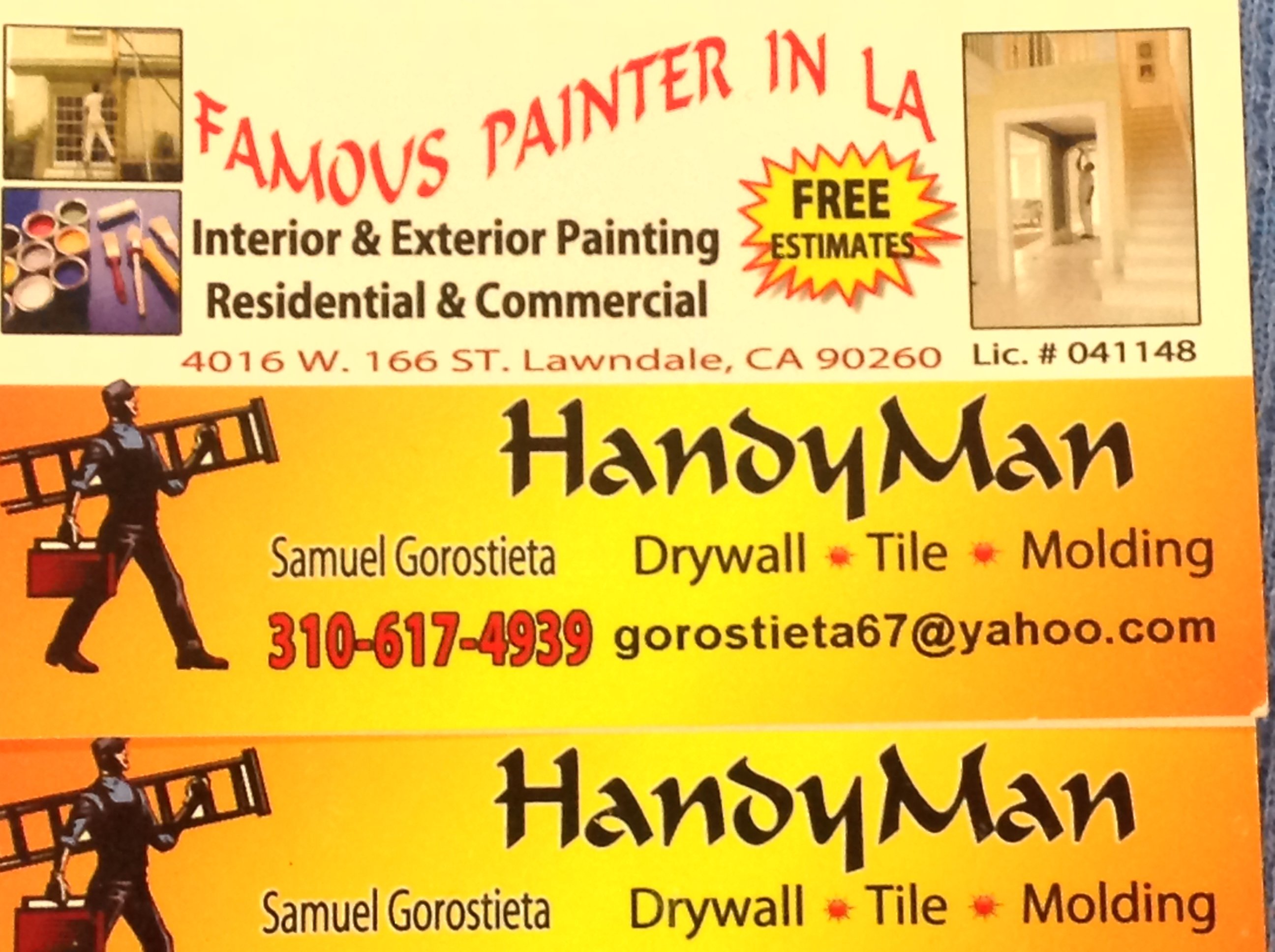 Famous Painter In LA - Unlicensed Contractor Logo