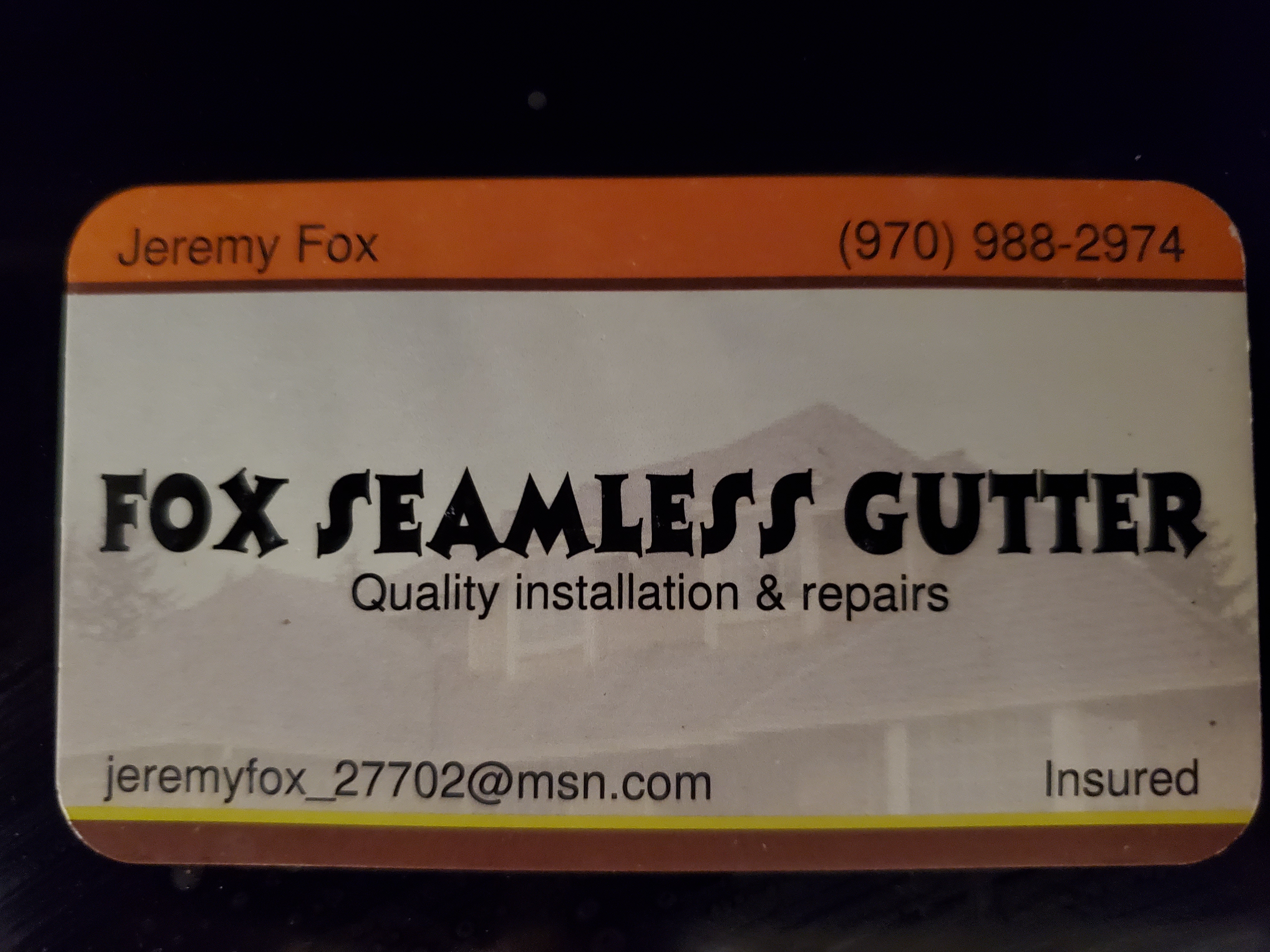 Fox Seamless Gutter Logo