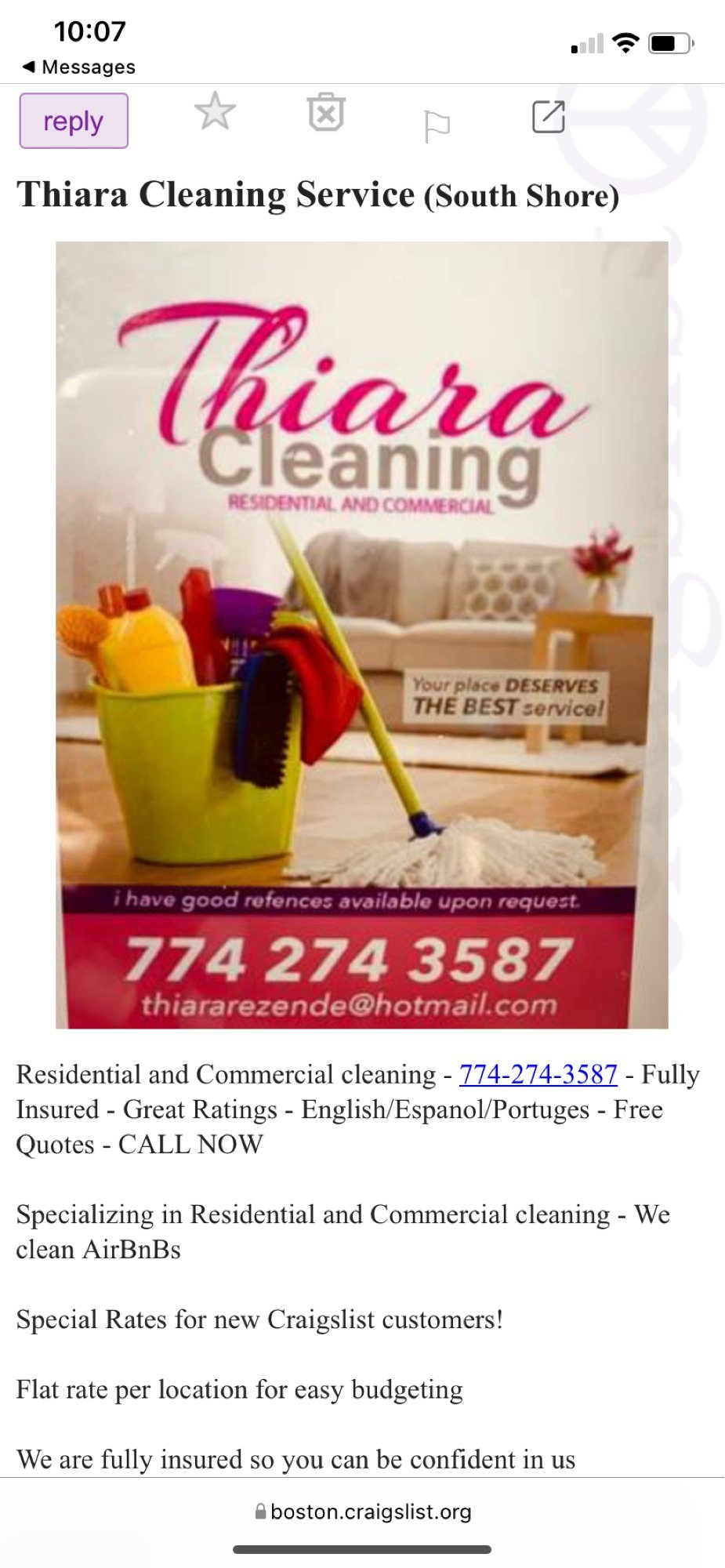 Thiara's Cleaning Service Logo