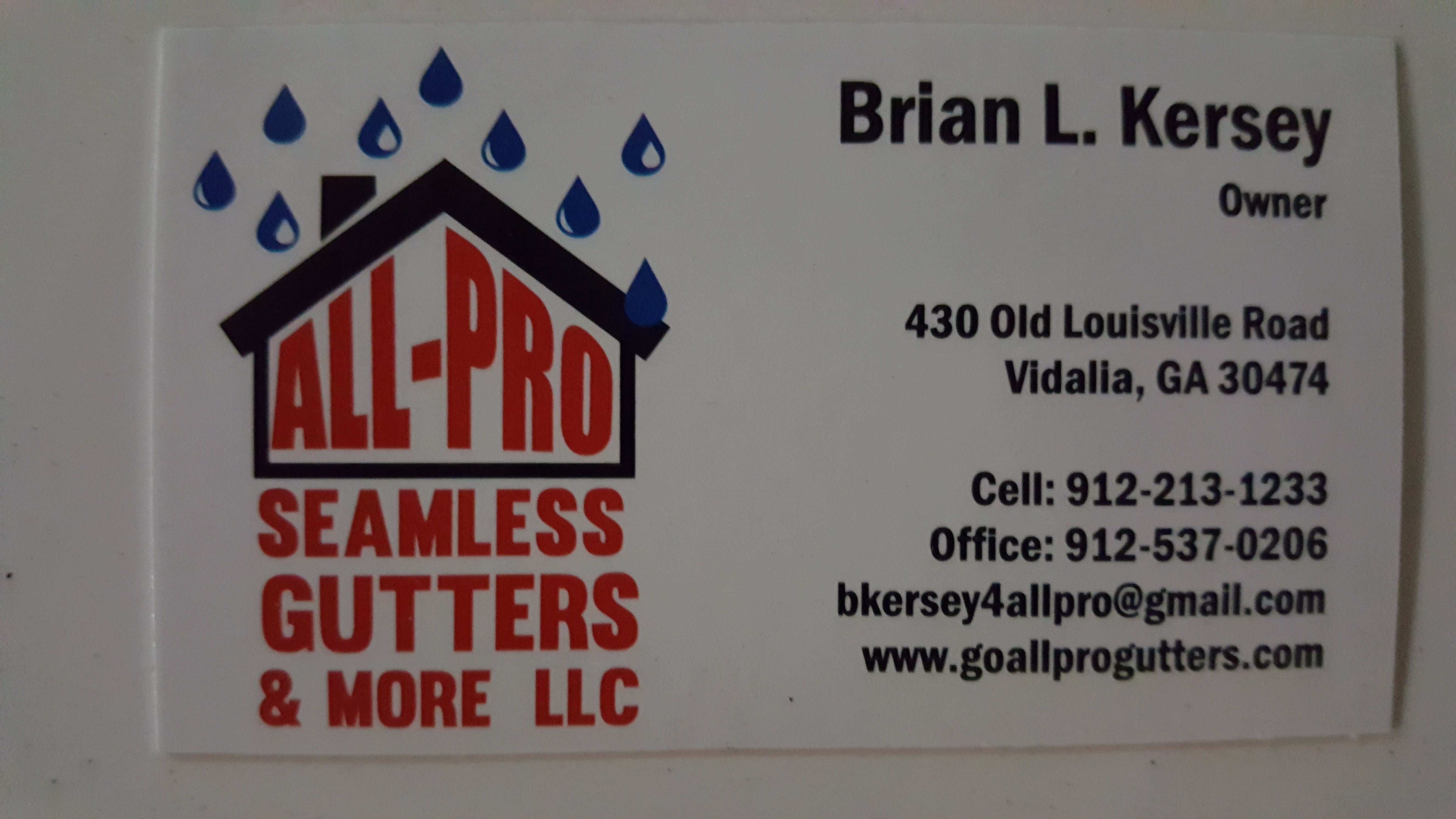 All-Pro Seamless Gutters & More, LLC Logo