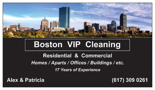 Boston's Vip Cleaning Services Logo