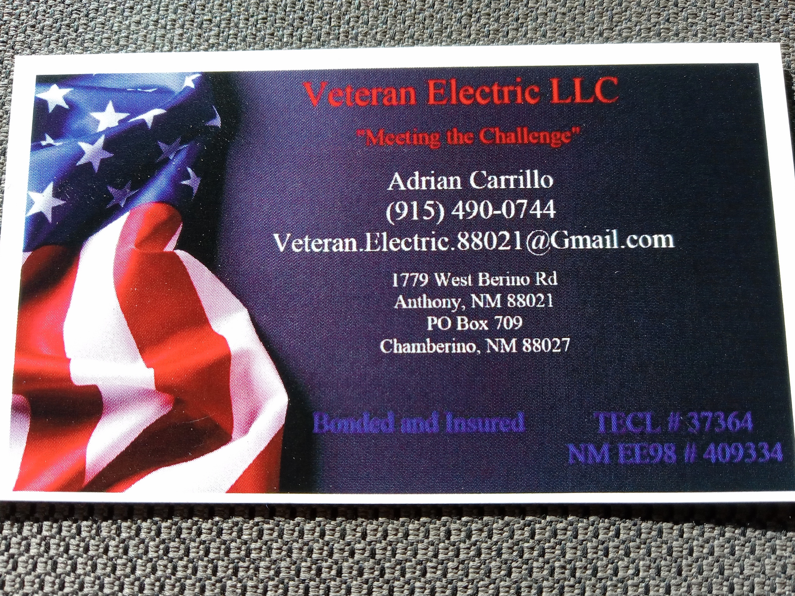 Veteran Electric, LLC Logo
