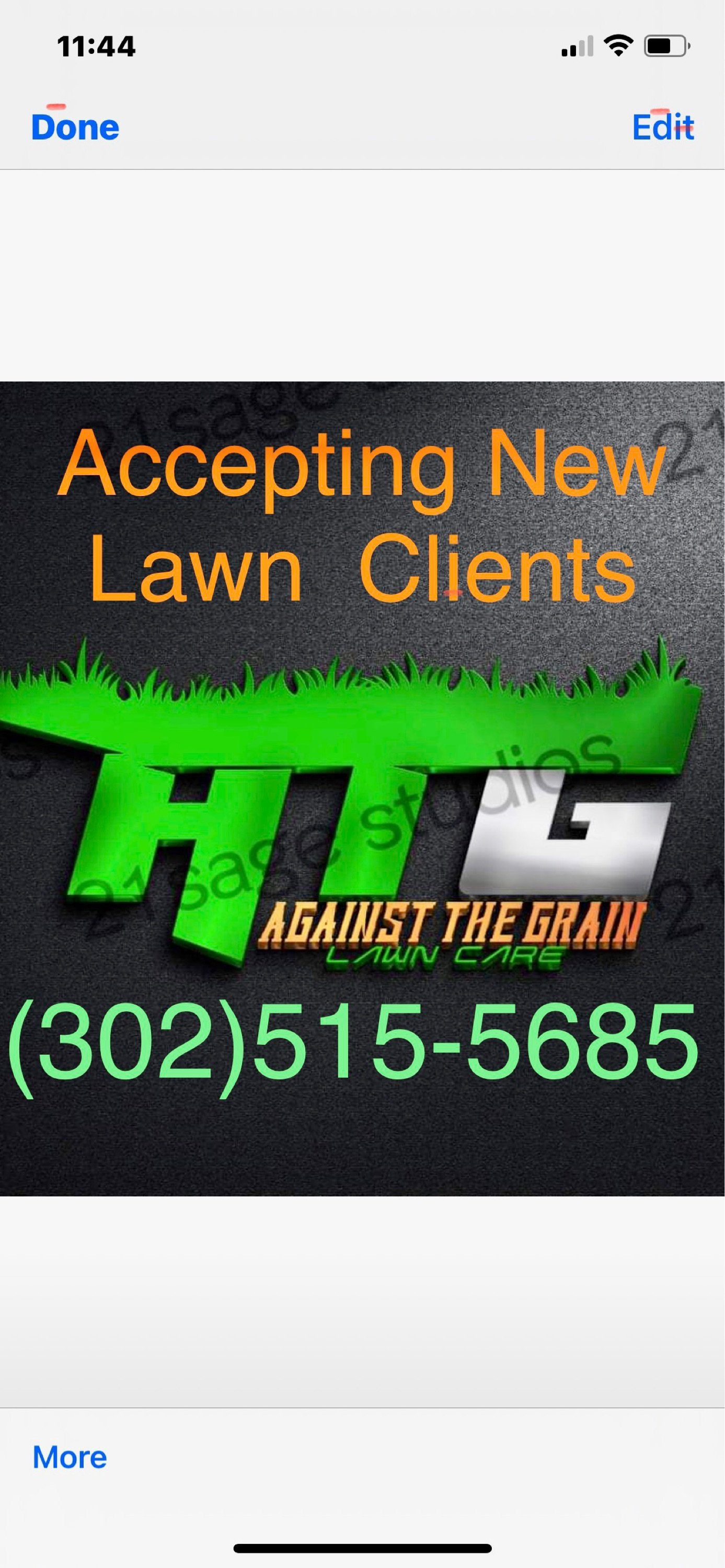 Against The Grain Lawn Care Logo