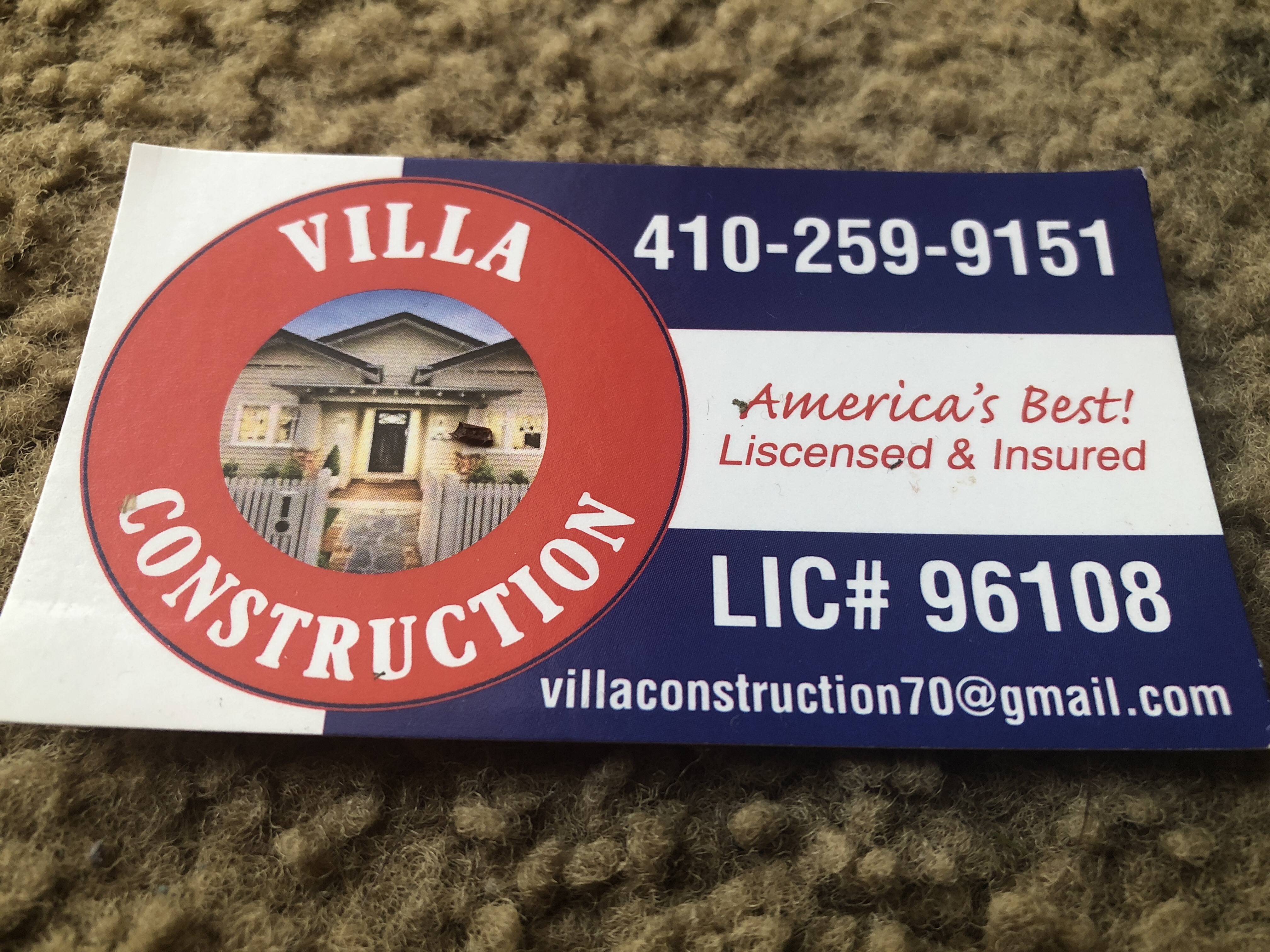 Villa Construction Logo