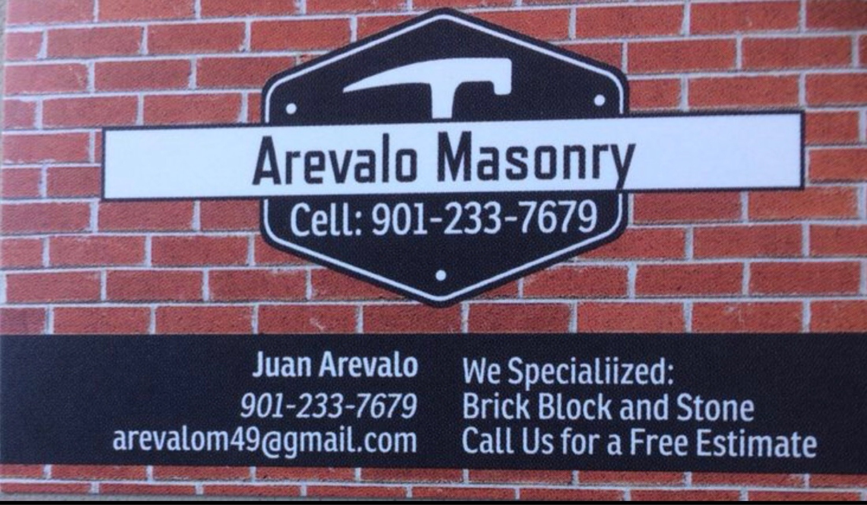 Arevalo Masonry Logo
