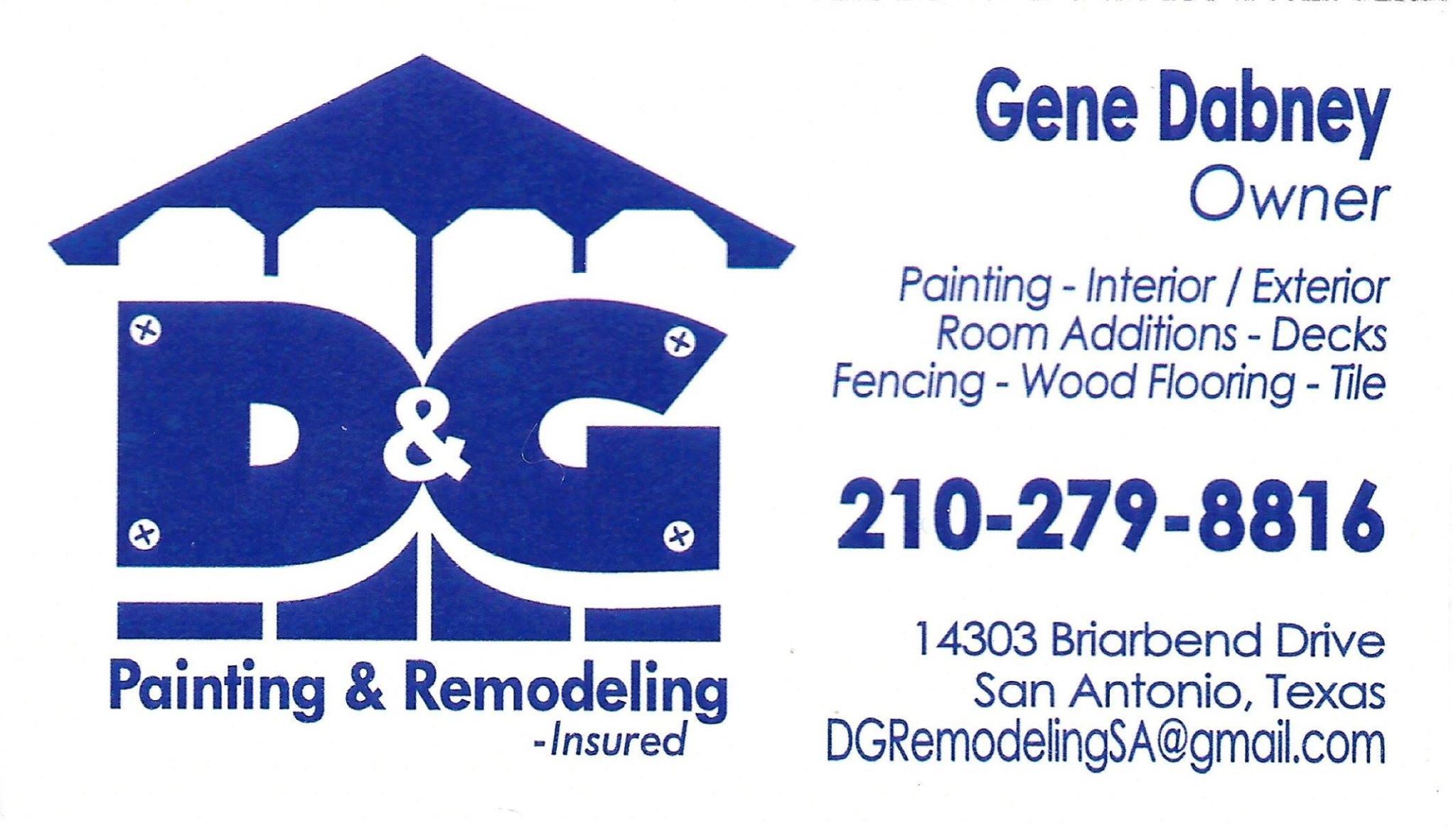 D&G Remodeling Logo