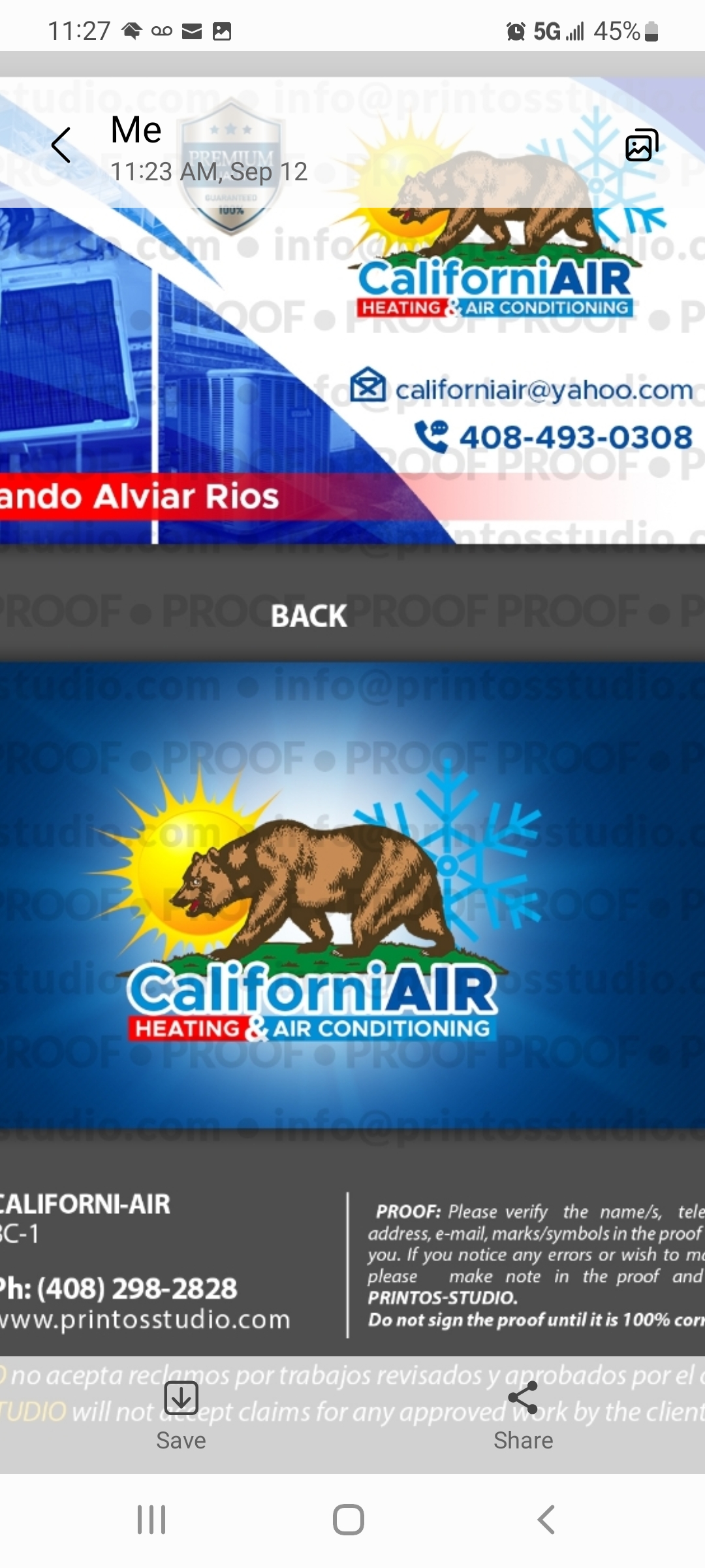 CaliforniAir Heating & Air Conditioning Logo