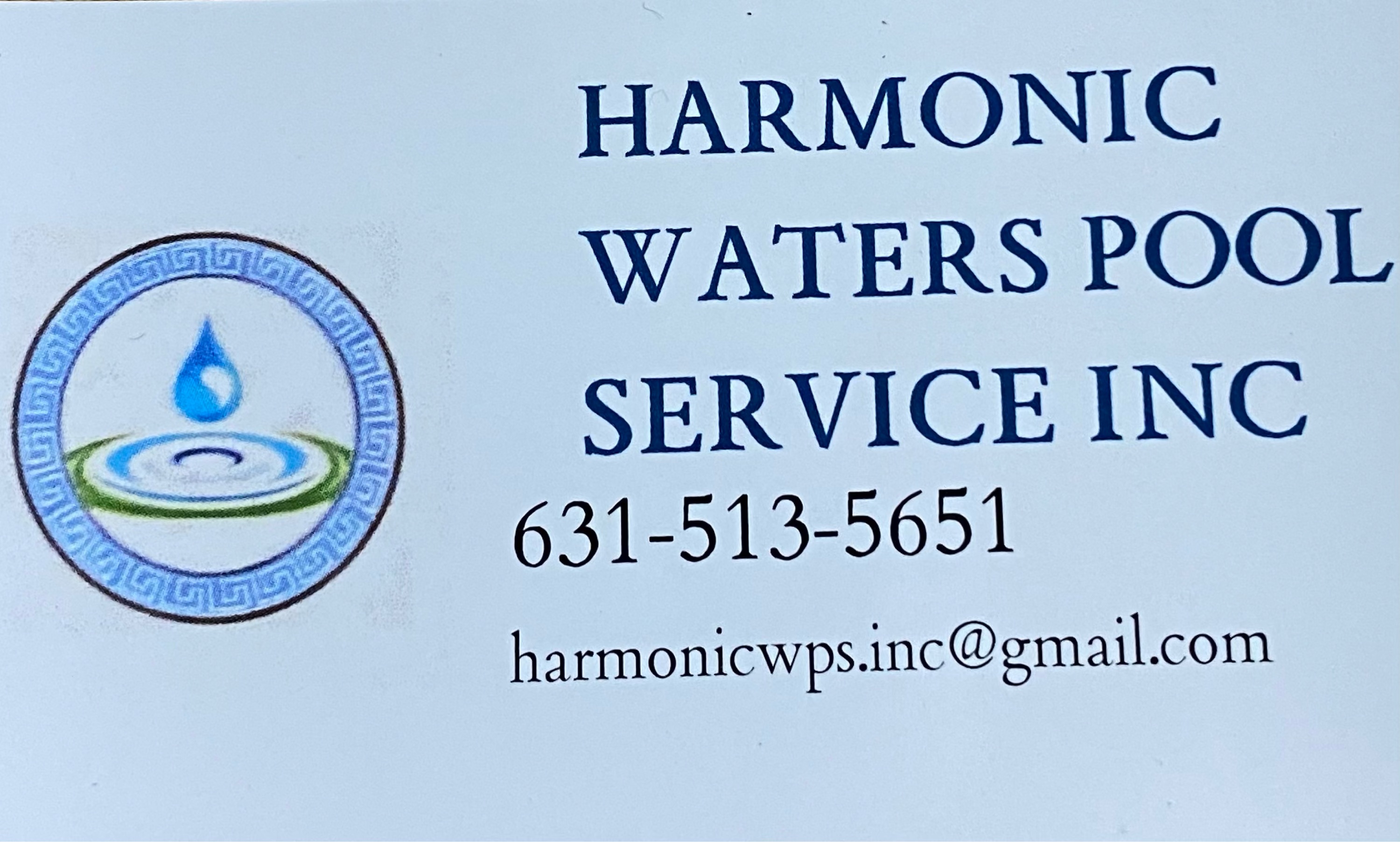 Harmonic Water Pool Service Logo