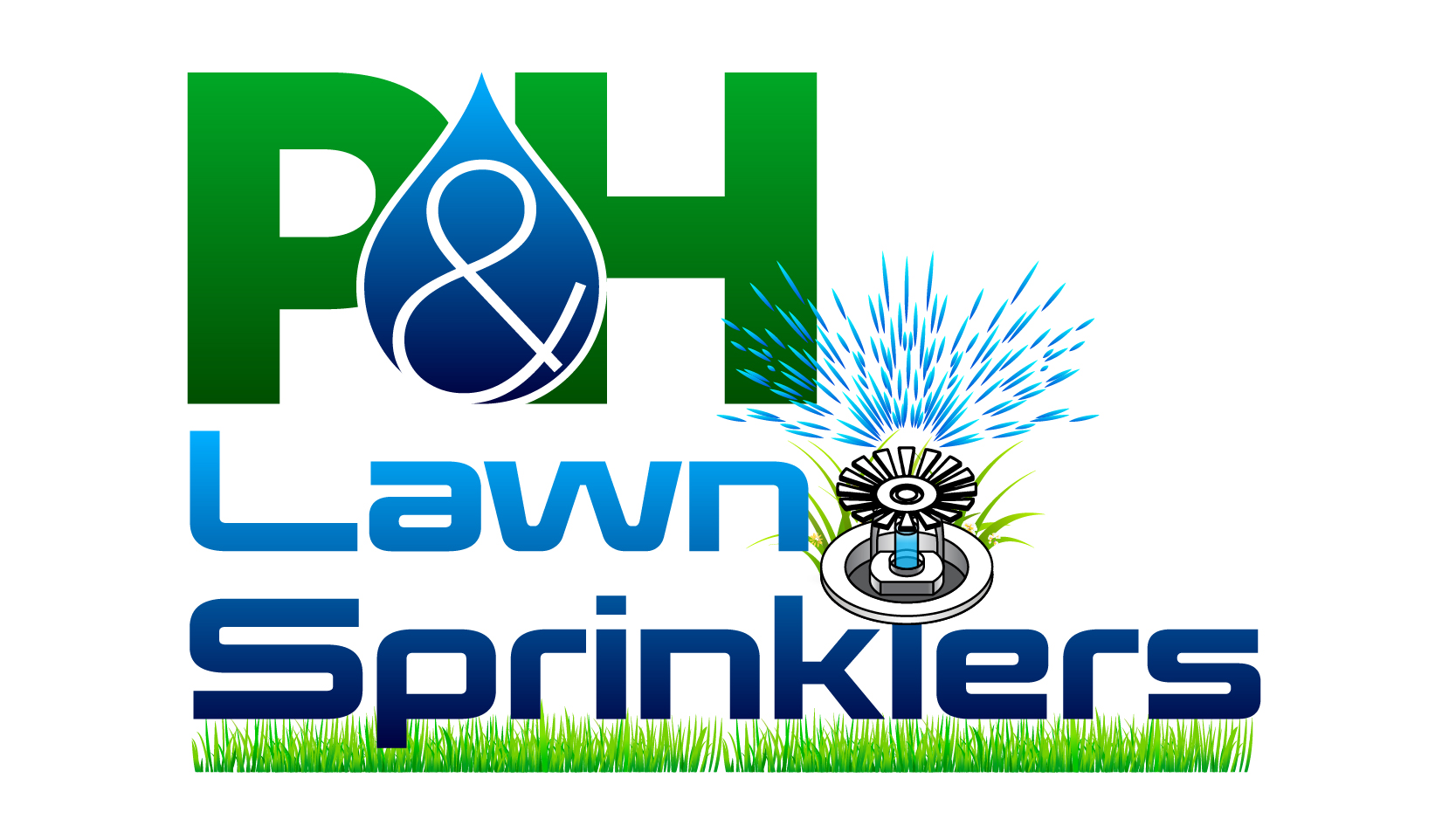 P&H Lawn Sprinklers Logo