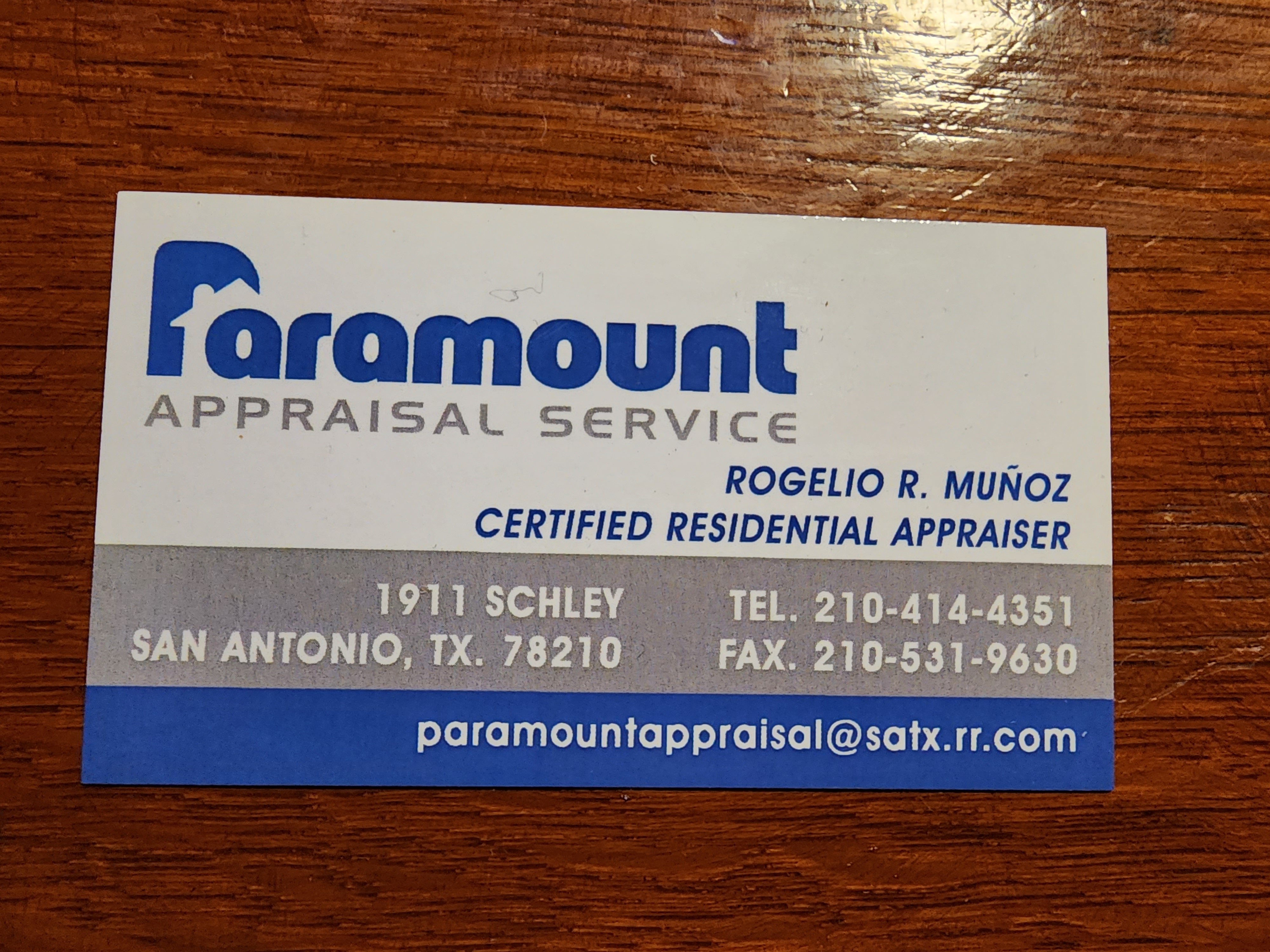 Paramount Appraisal Service Logo
