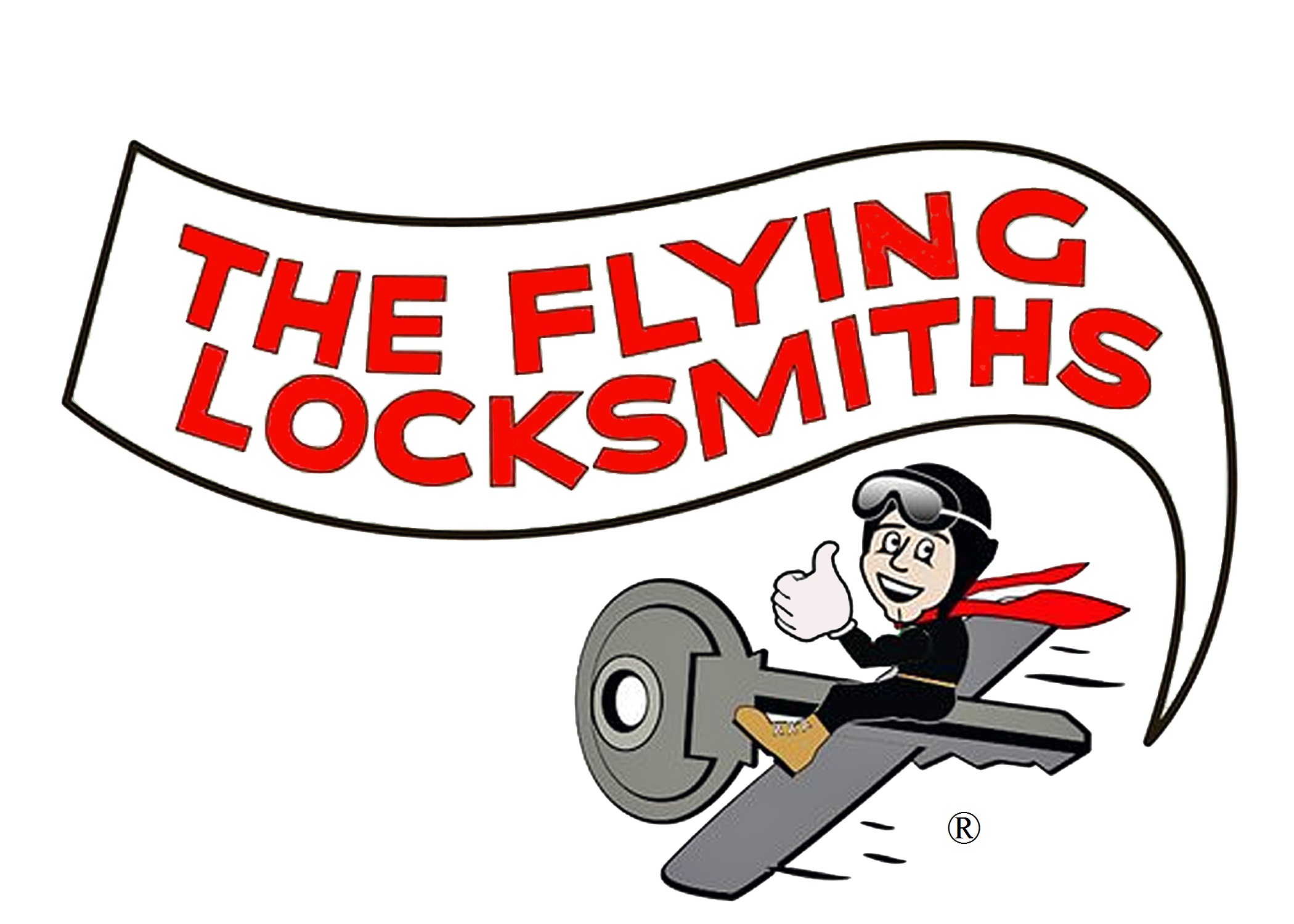 The Flying Locksmiths of West Houston and Katy Logo