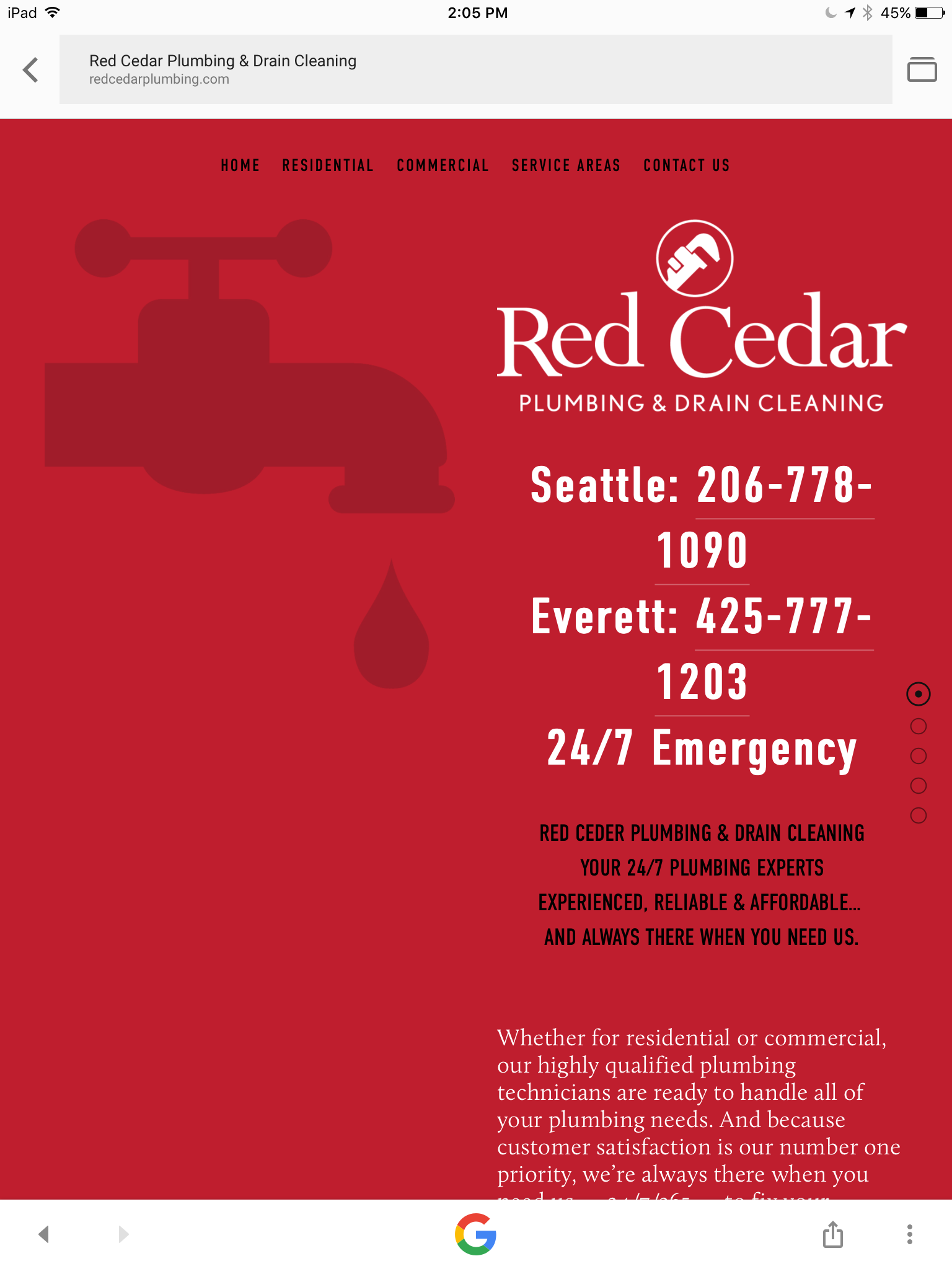 Red Cedar Plumbing & Drain Cleaning, LLC Logo