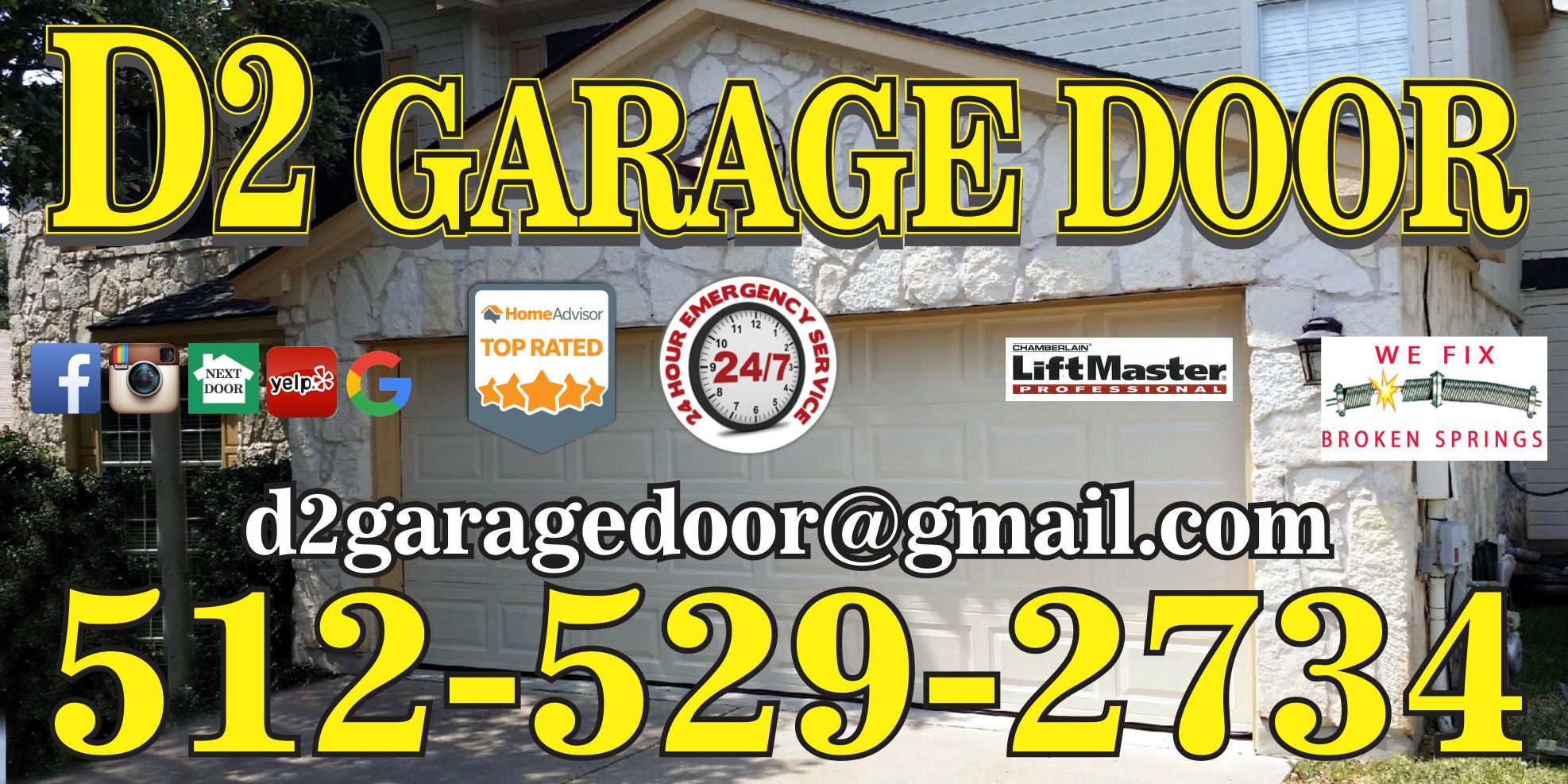 D2 Garage Door Logo