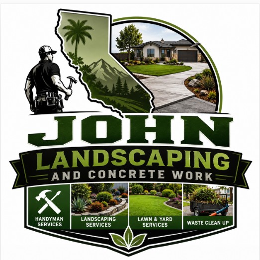 John Landscaping and Concrete Work Logo