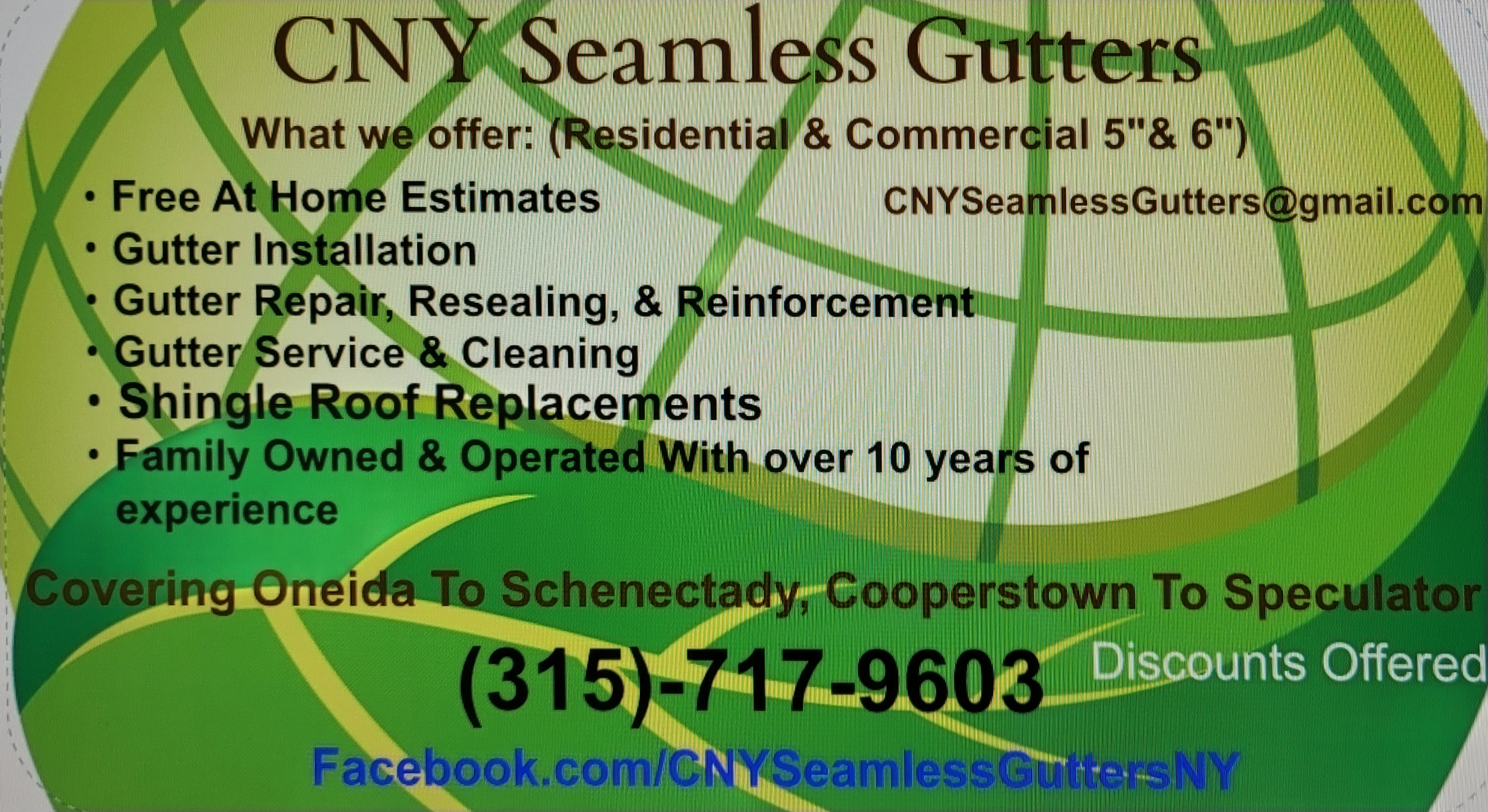 CNY Seamless Gutters Logo