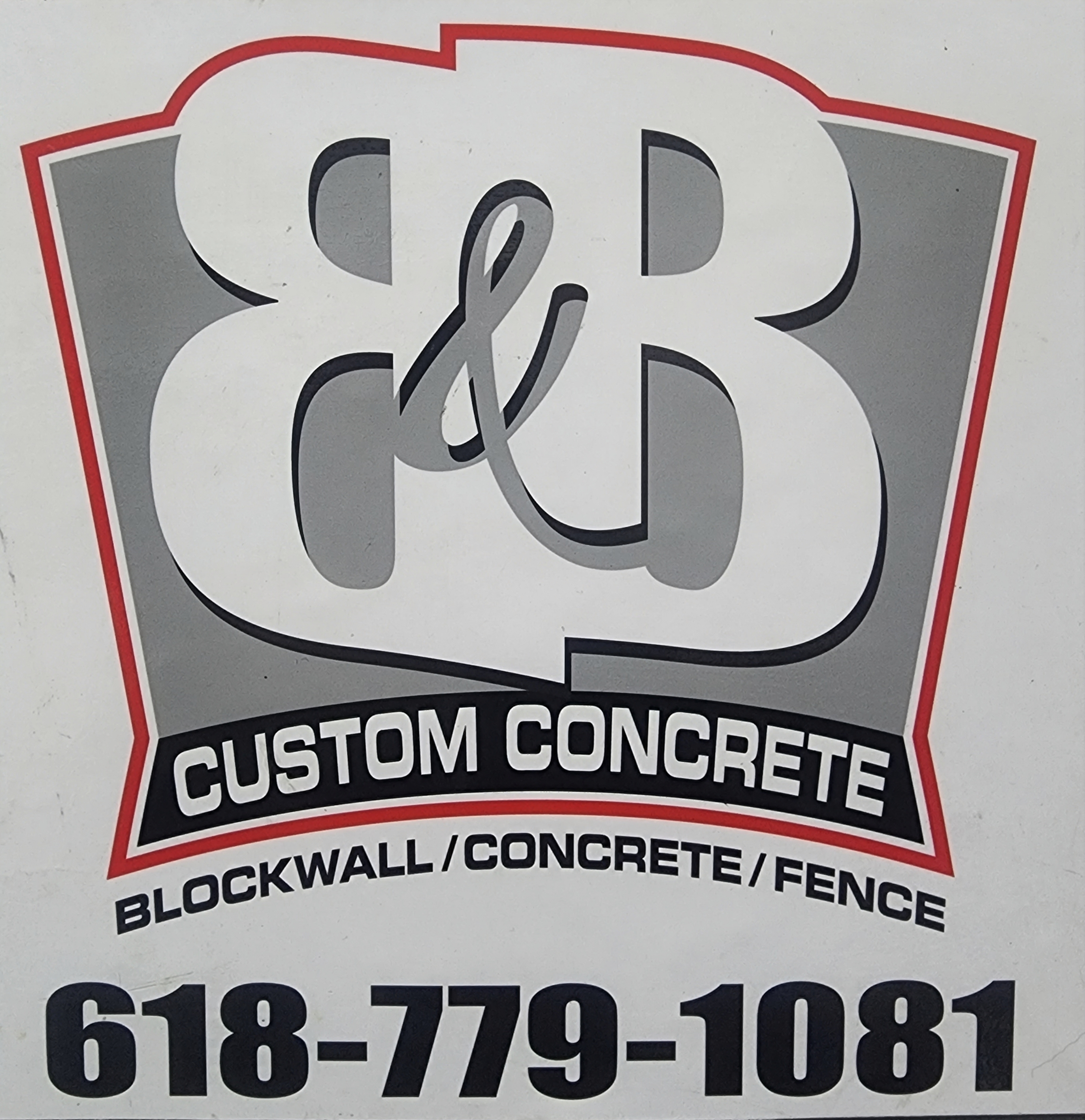 B and B Custom Concrete Logo