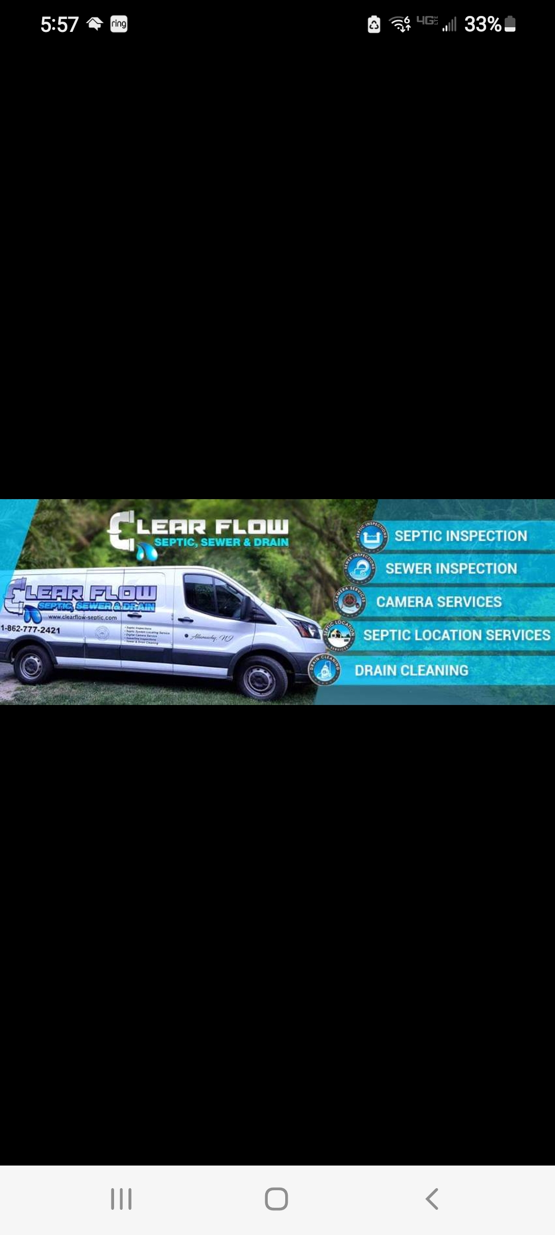 Clear Flow Septic, Sewer, & Drain Logo