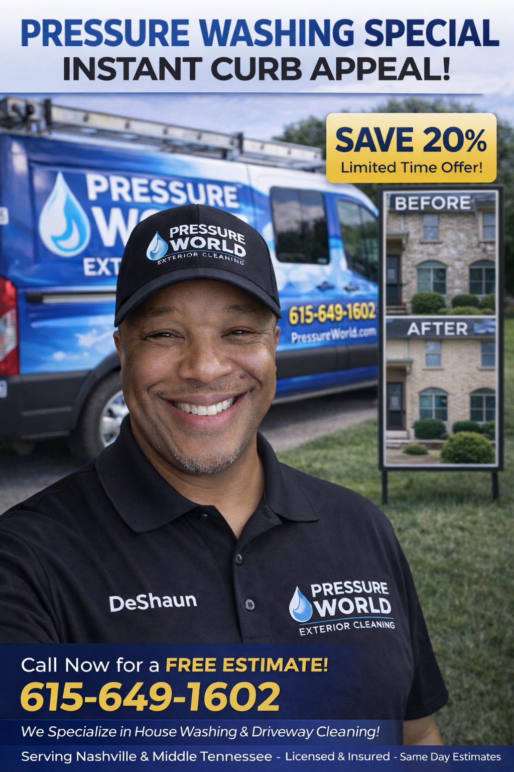 Pressure World Exterior Cleaning Service Logo
