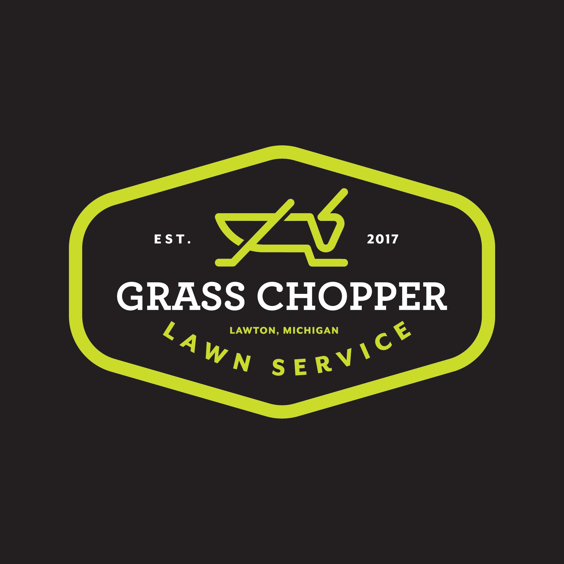 Grass Chopper Lawn Service Logo