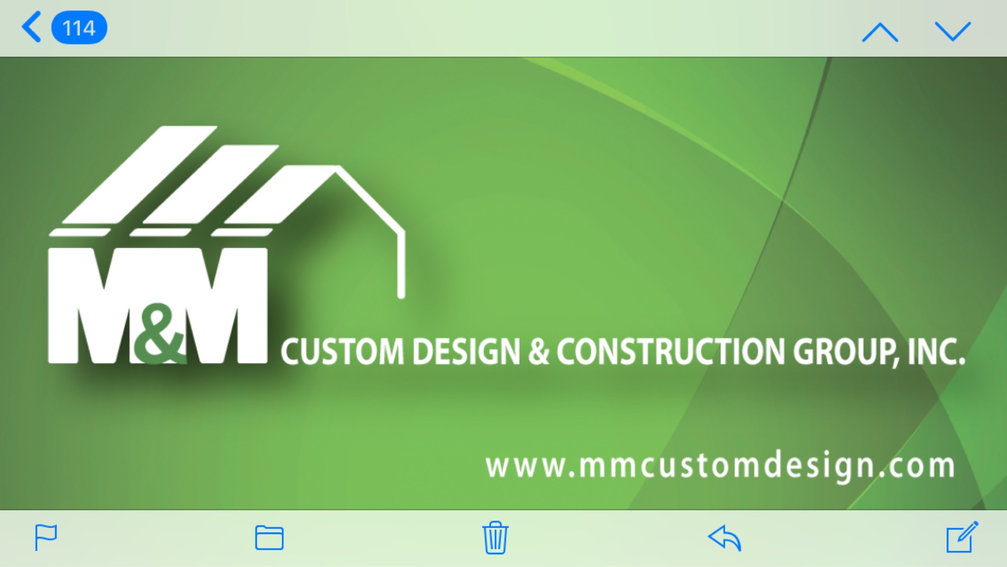 M & M Custom Design and Construction Group Logo
