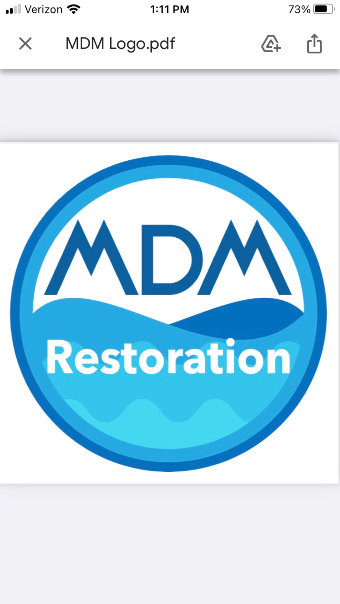 MDM Restoration - Unlicensed Contractor Logo