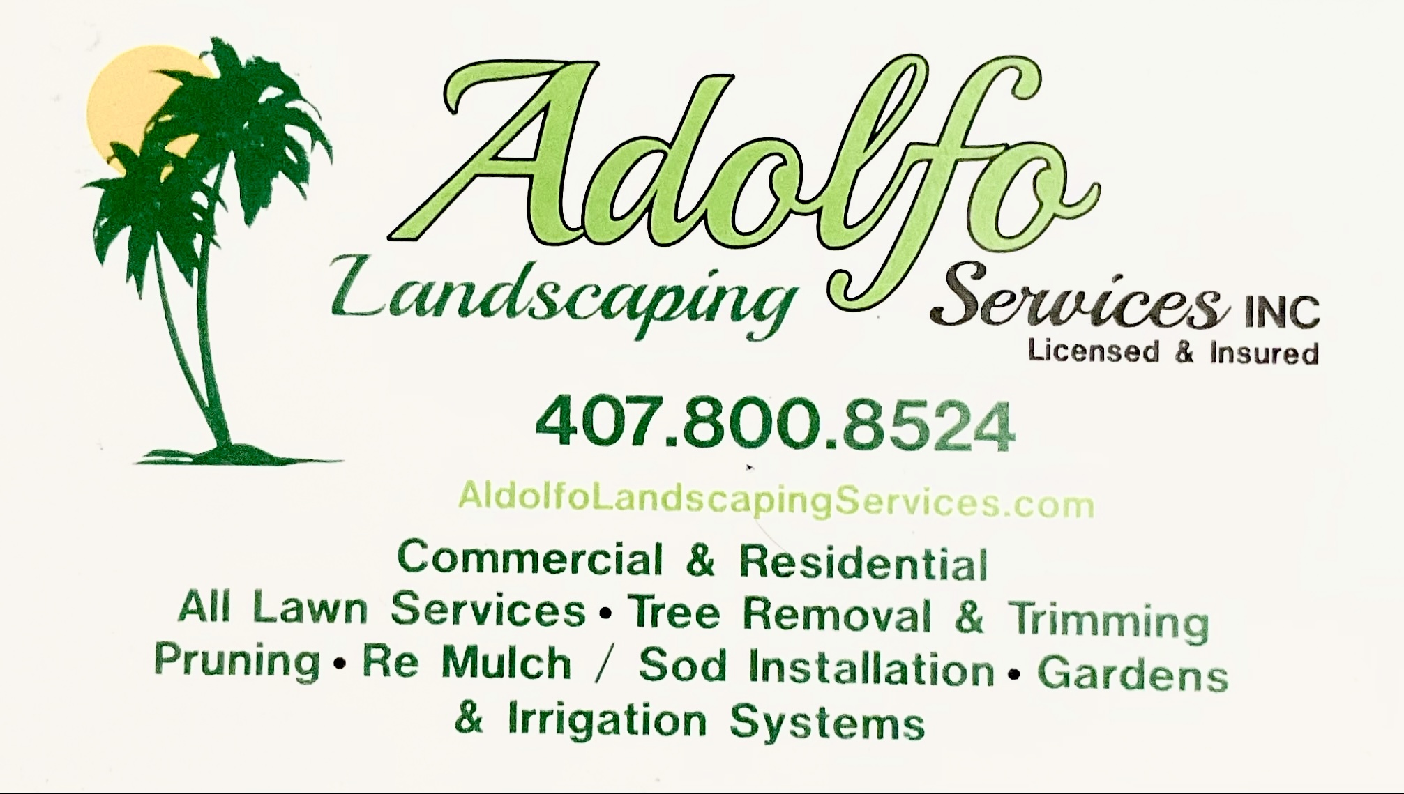 Adolfo Landscaping Services Logo