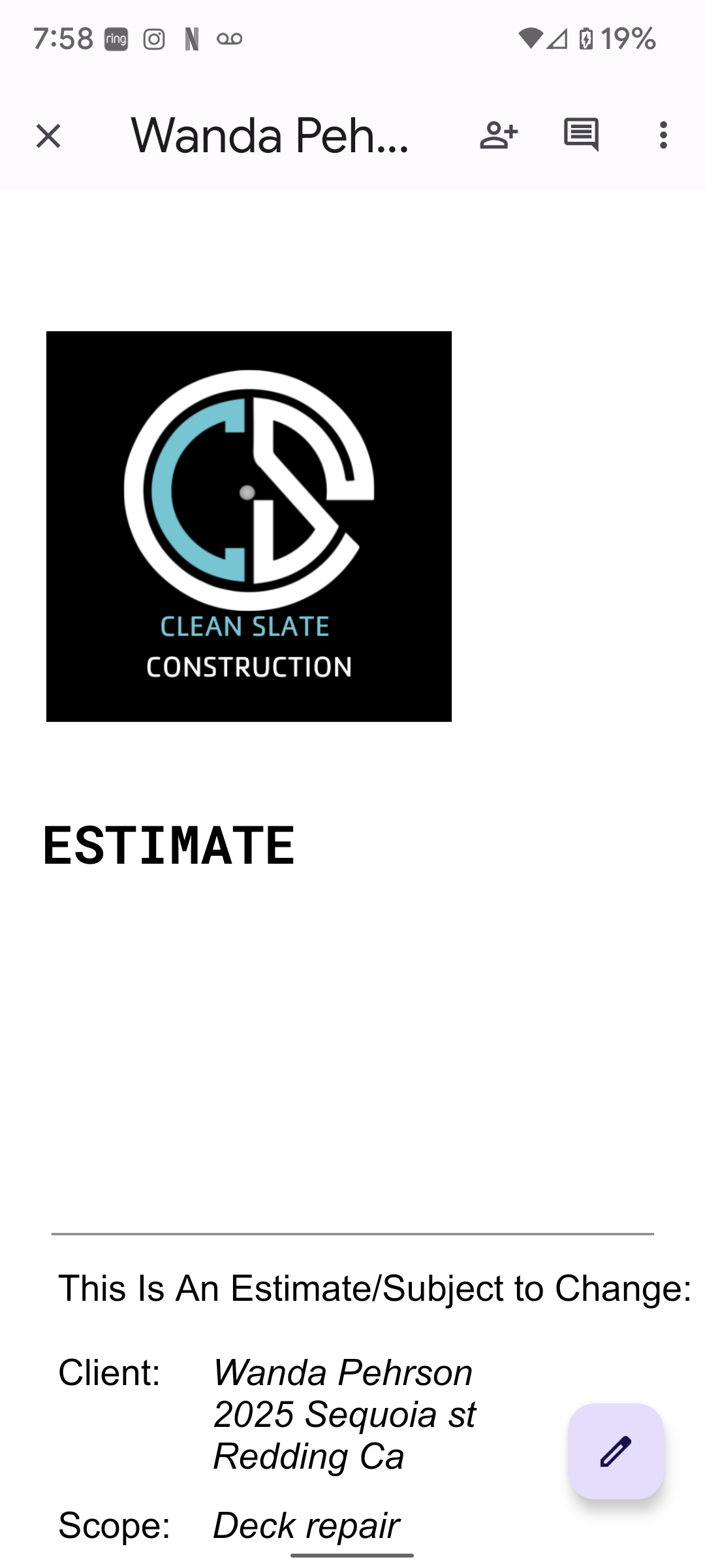 Clean Slate Construction Inc Logo