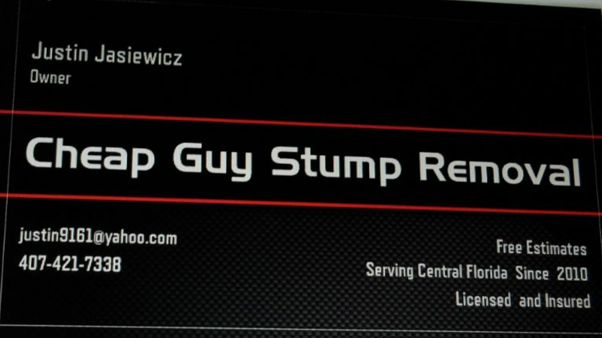 Cheap Guy Stump Grinding Logo