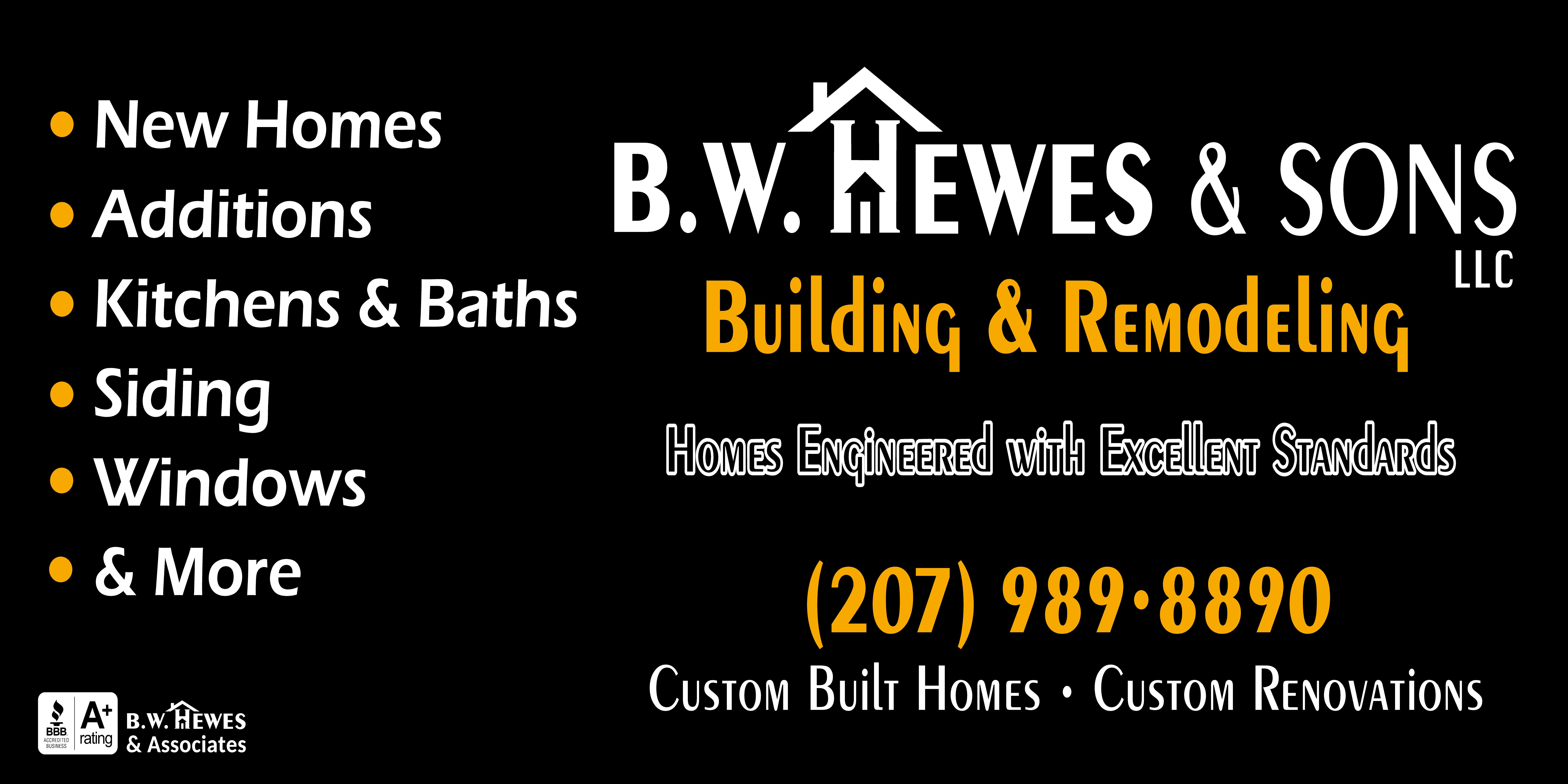 B.W. Hewes & Sons Building & Remodeling Logo