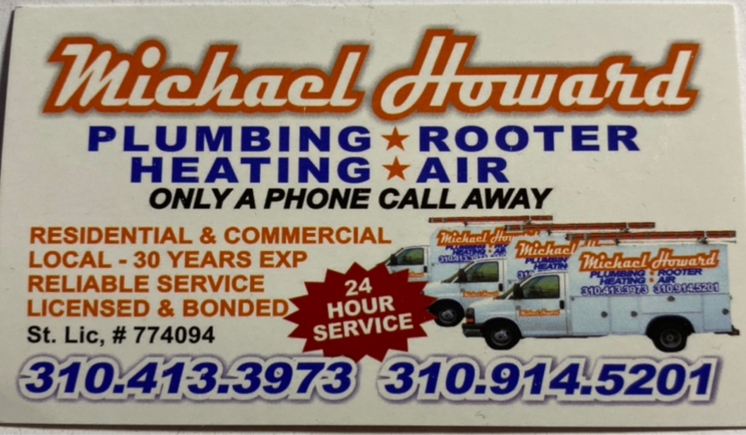 Michael Howard Plumbing-Rooter-Heating-Air Conditioning Logo