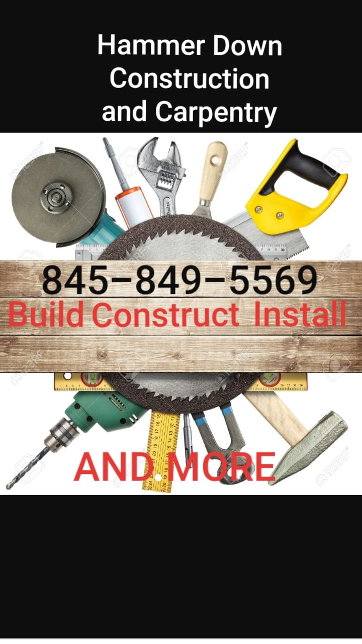 Hammer Down Construction Logo