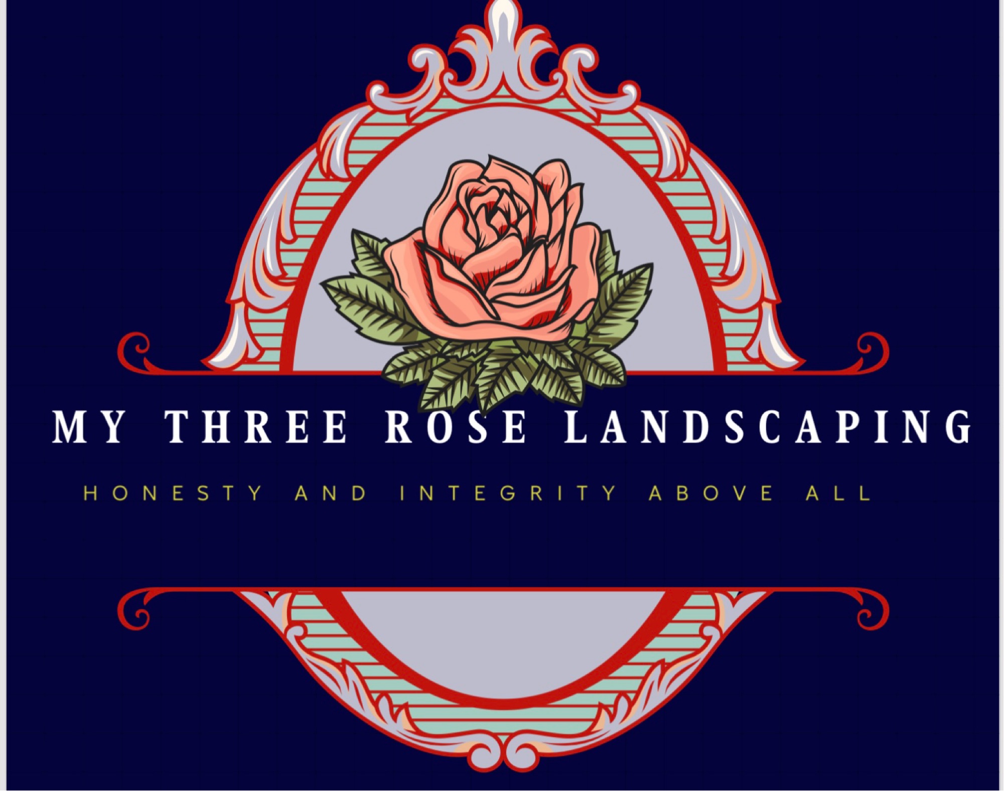 My Three Rose Landscaping Logo