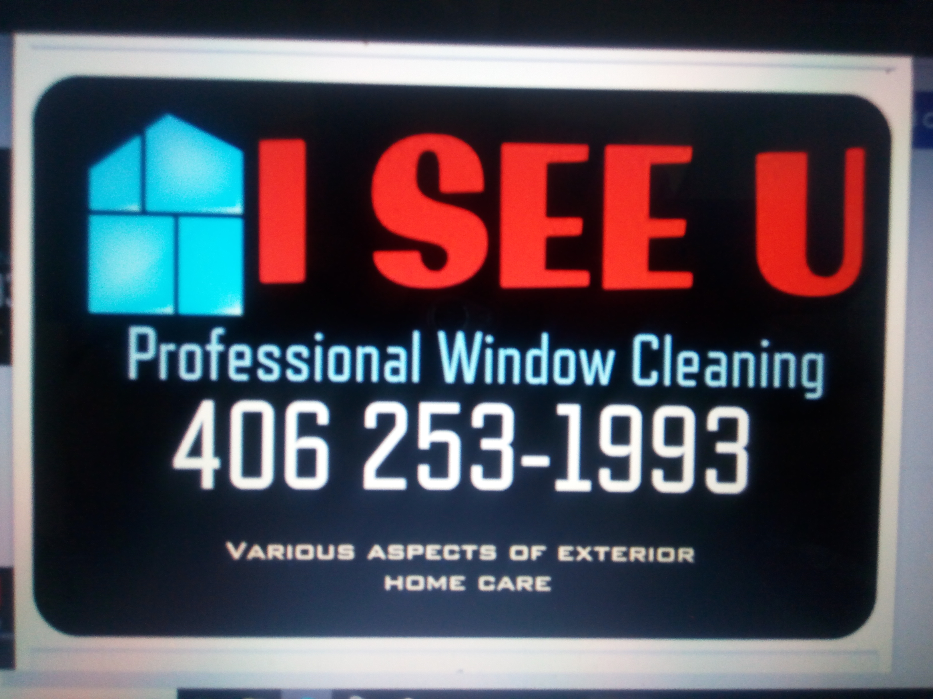 I See U Professional Window Cleaning Logo