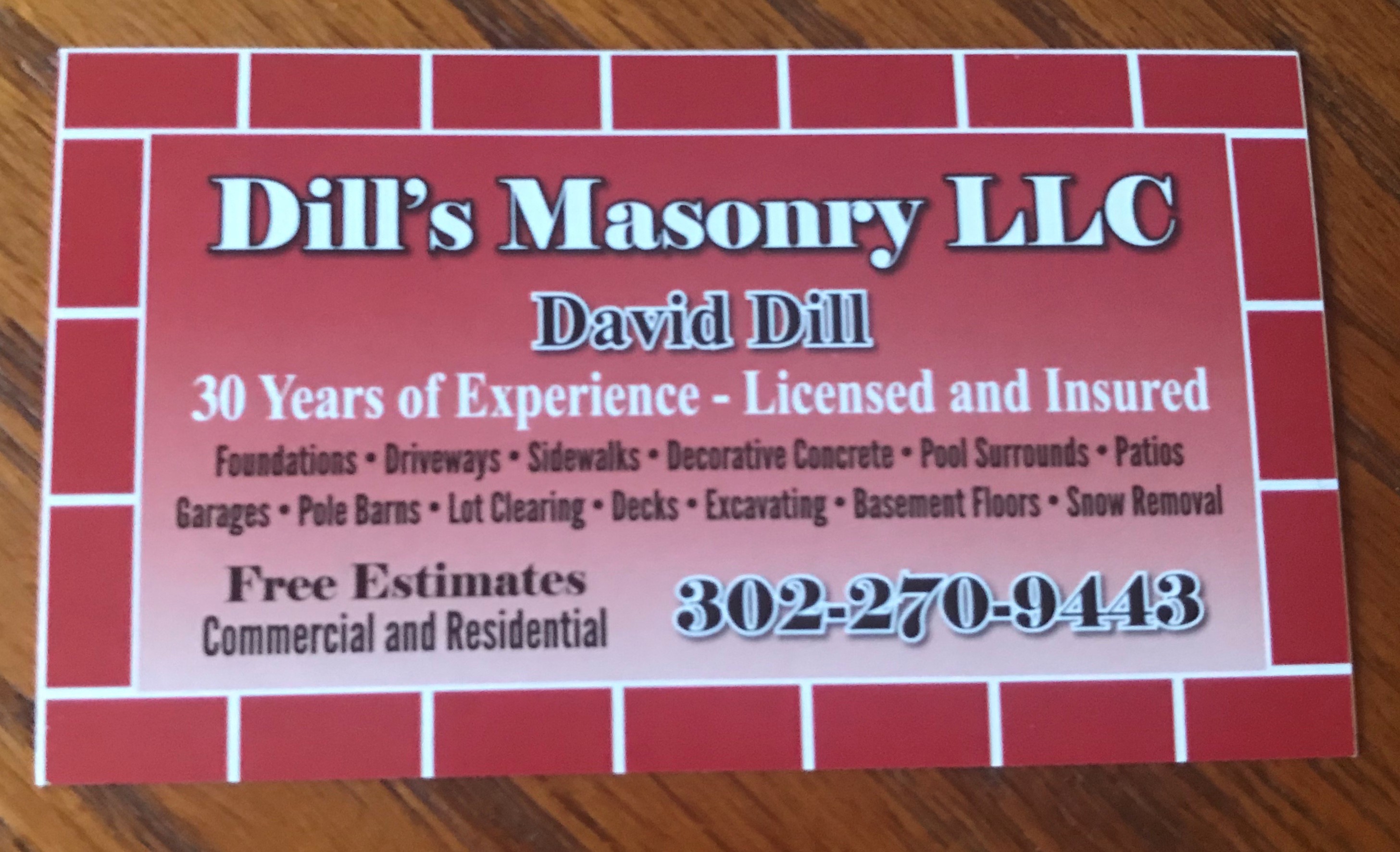 Dill's Masonry Logo