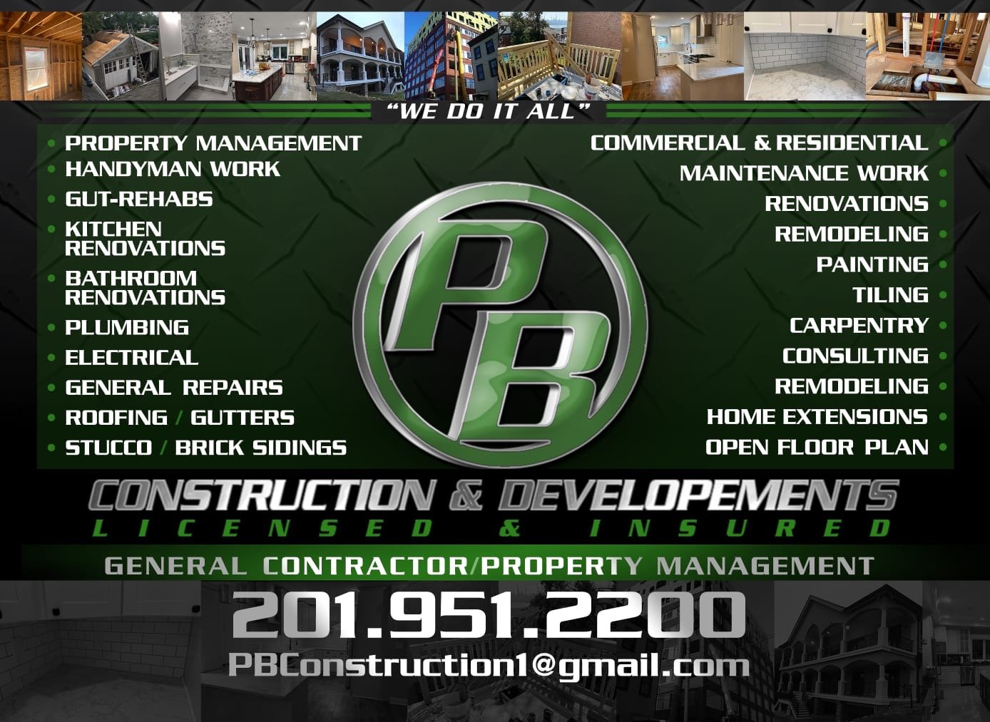 P B Construction, LLC Logo