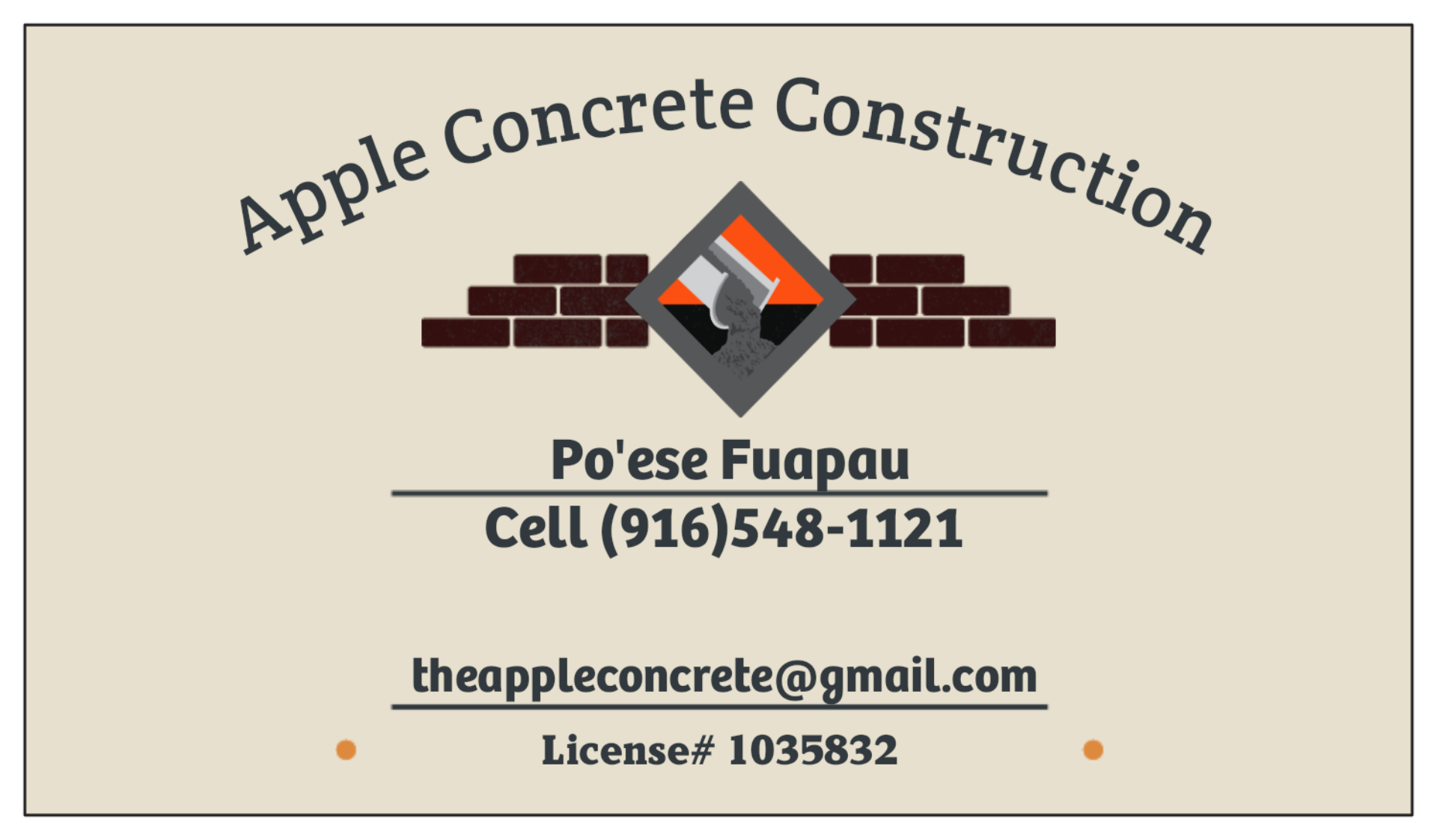 Apple Concrete Construction Logo