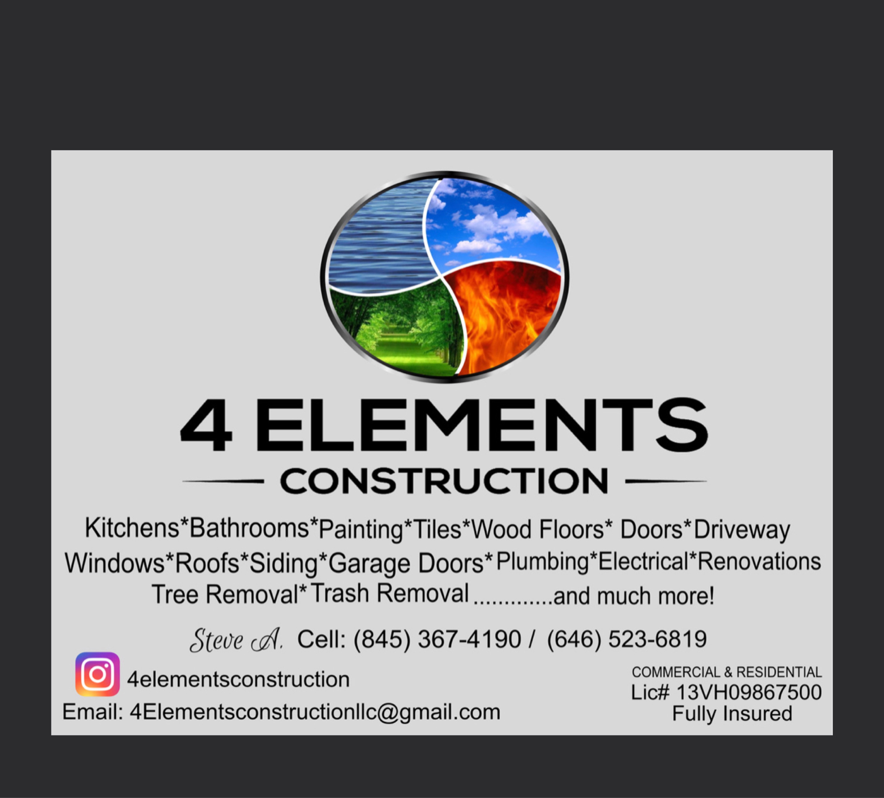4 Elements Construction, LLC Logo